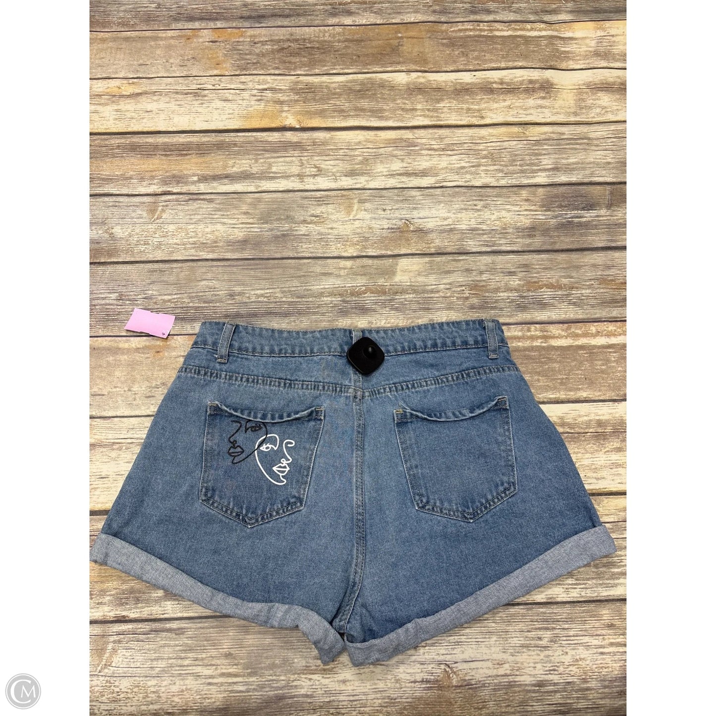 Shorts By Shein In Blue Denim, Size: L