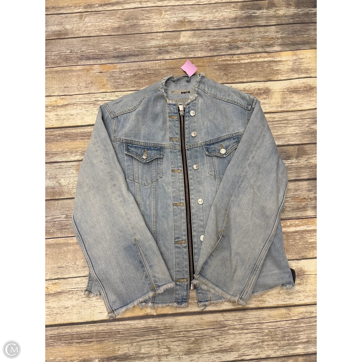 Jacket Denim By Top Shop In Blue Denim, Size: S