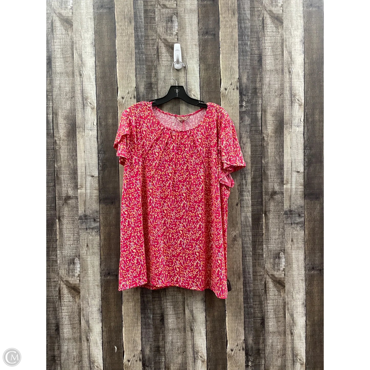 Top Short Sleeve By Cme In Pink, Size: 3x