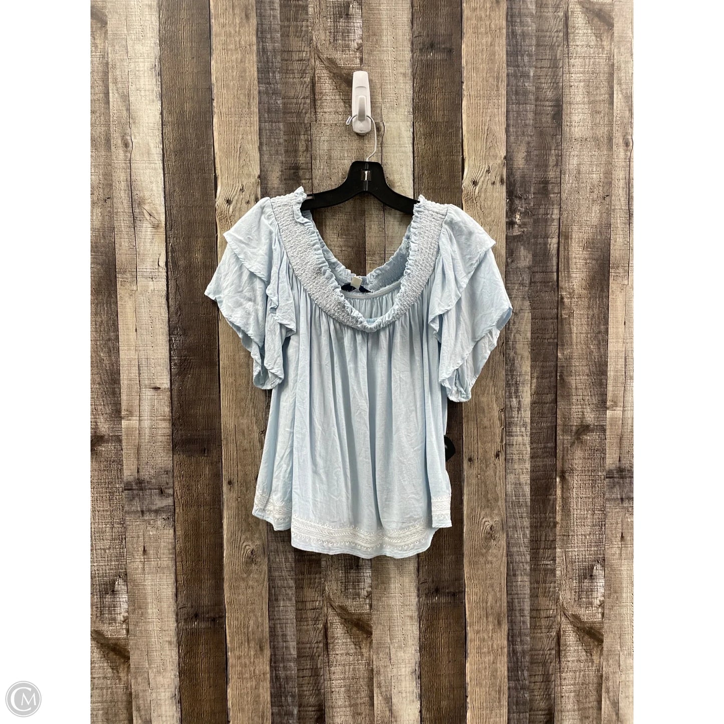 Top Short Sleeve By Blue Rain In Blue, Size: M