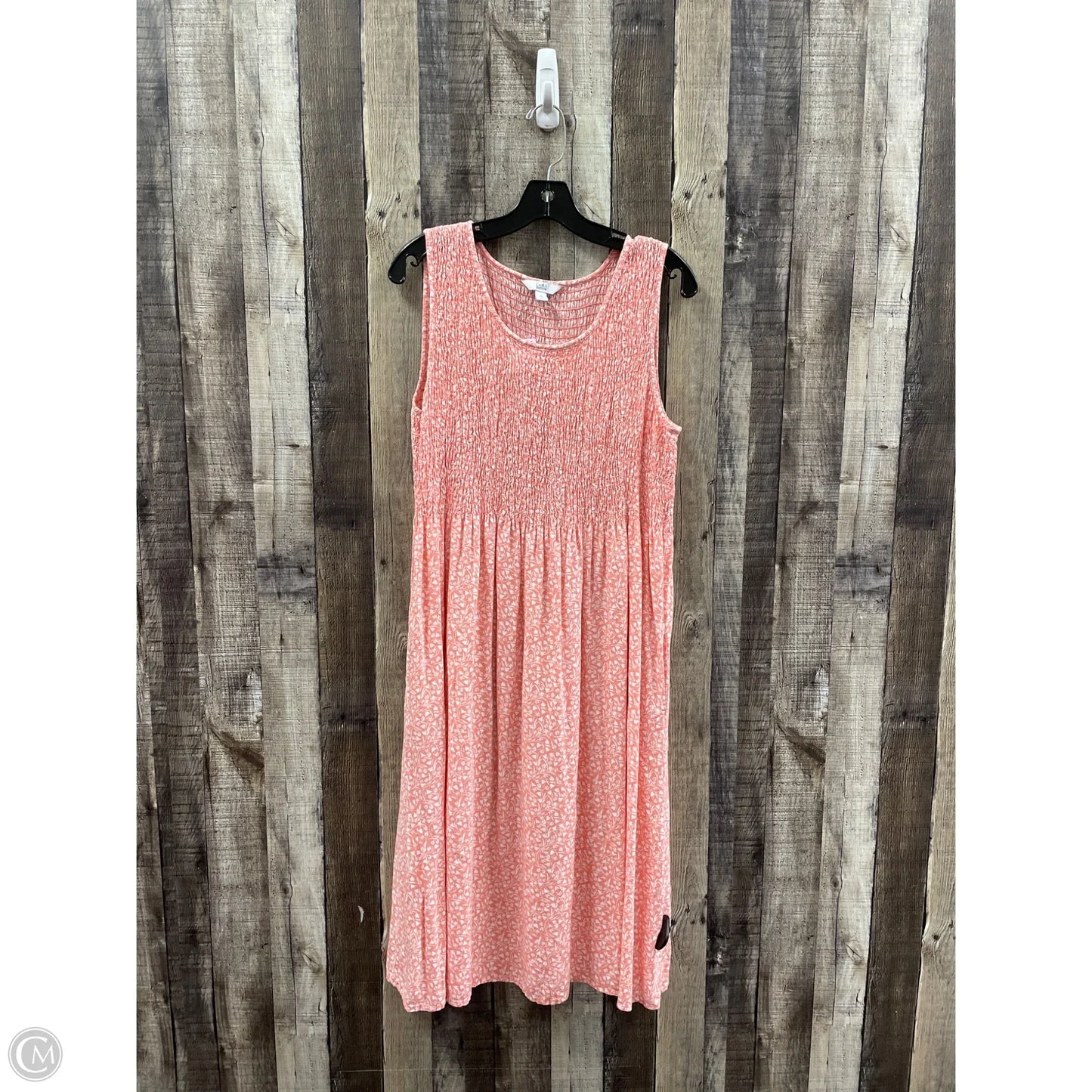 Dress Casual Midi By Croft And Barrow In Coral, Size: Xl