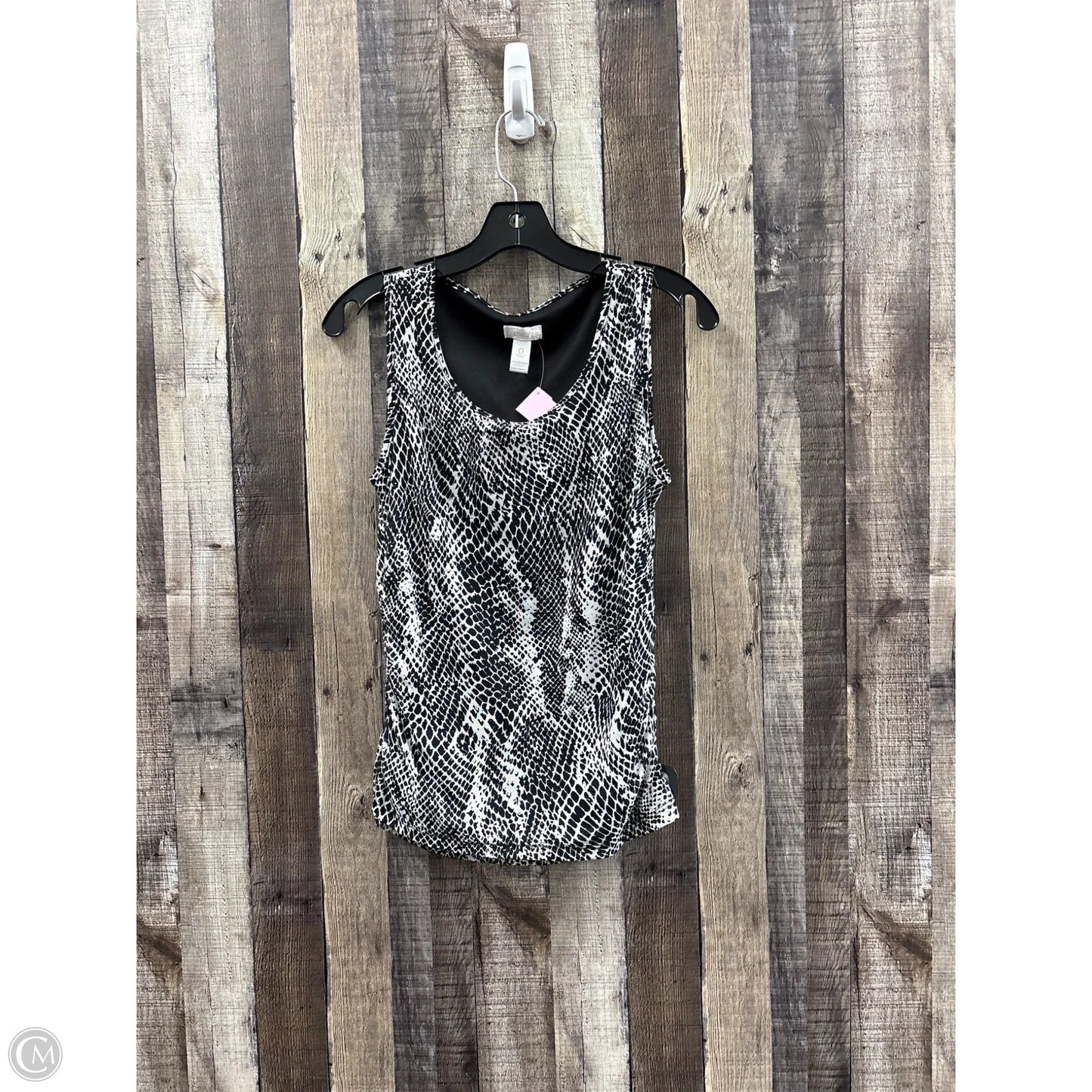 Top Sleeveless By Chicos In Animal Print, Size: Xs