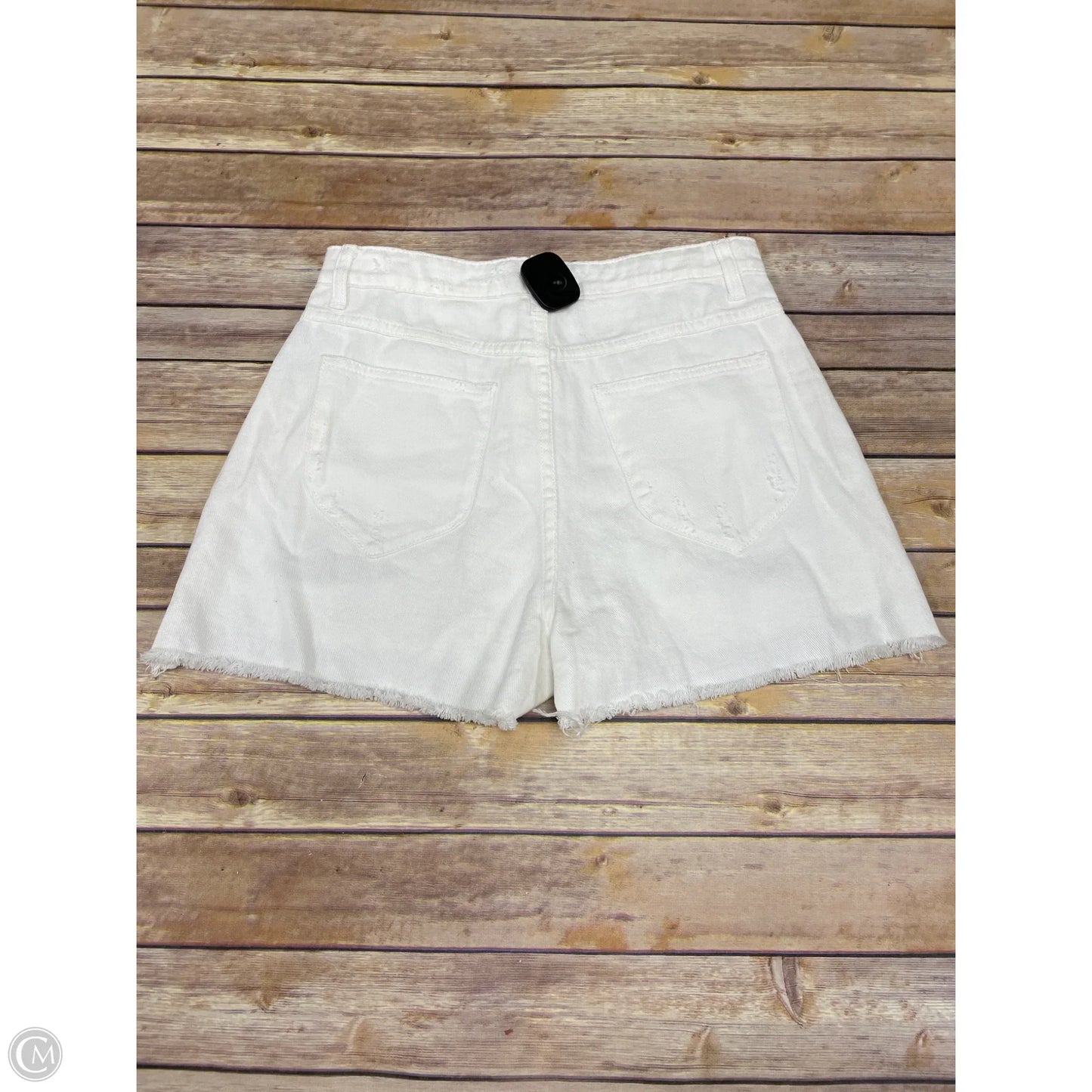 Shorts By Mustard Seed In White Denim, Size: M