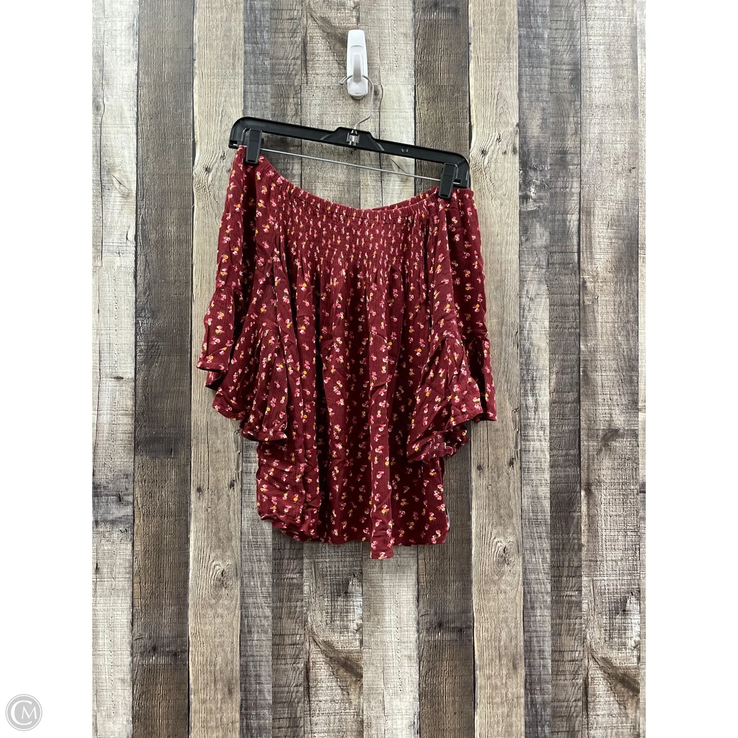 Top Short Sleeve By Ana In Red, Size: M
