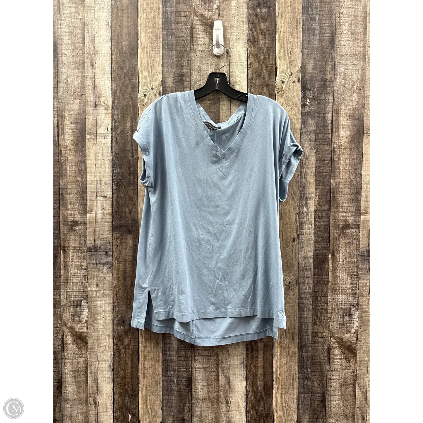 Top Short Sleeve By Banana Republic In Blue, Size: L