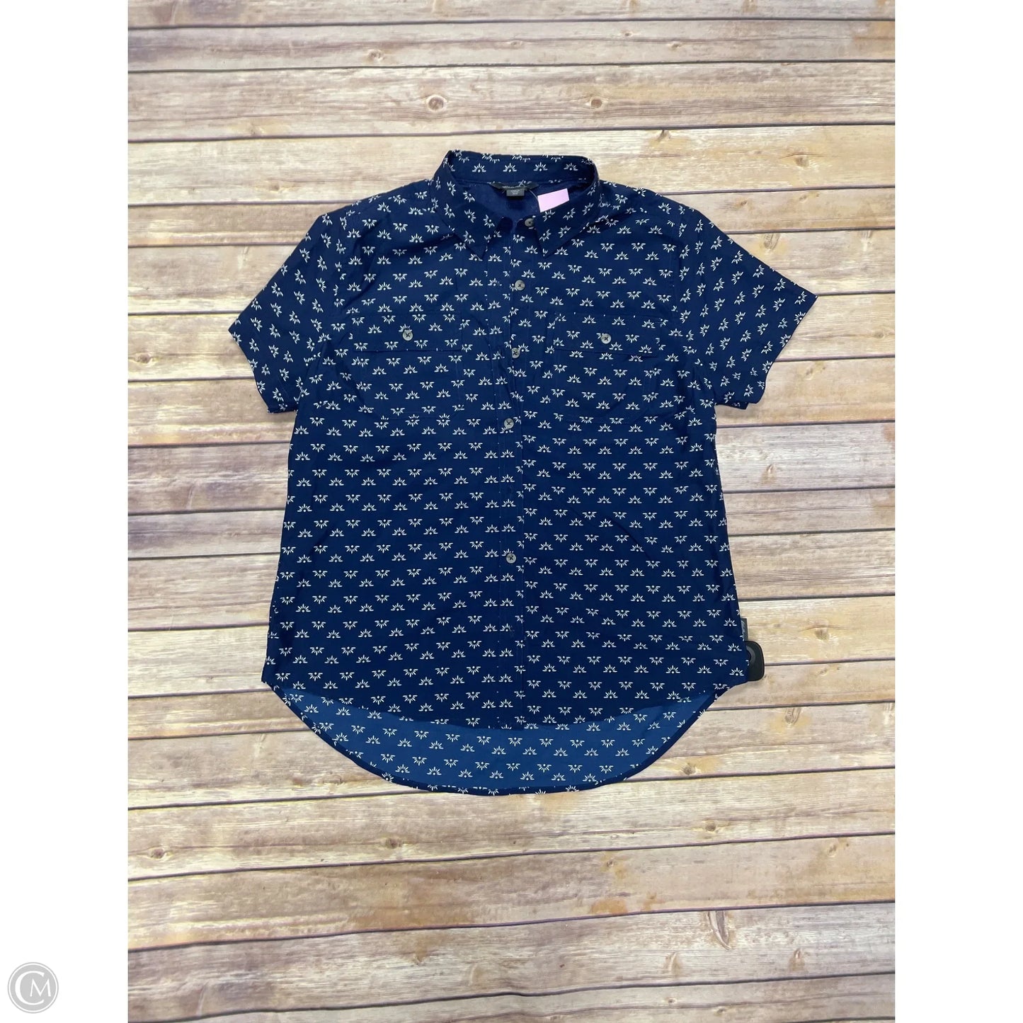 Top Short Sleeve By Eddie Bauer In Blue, Size: M