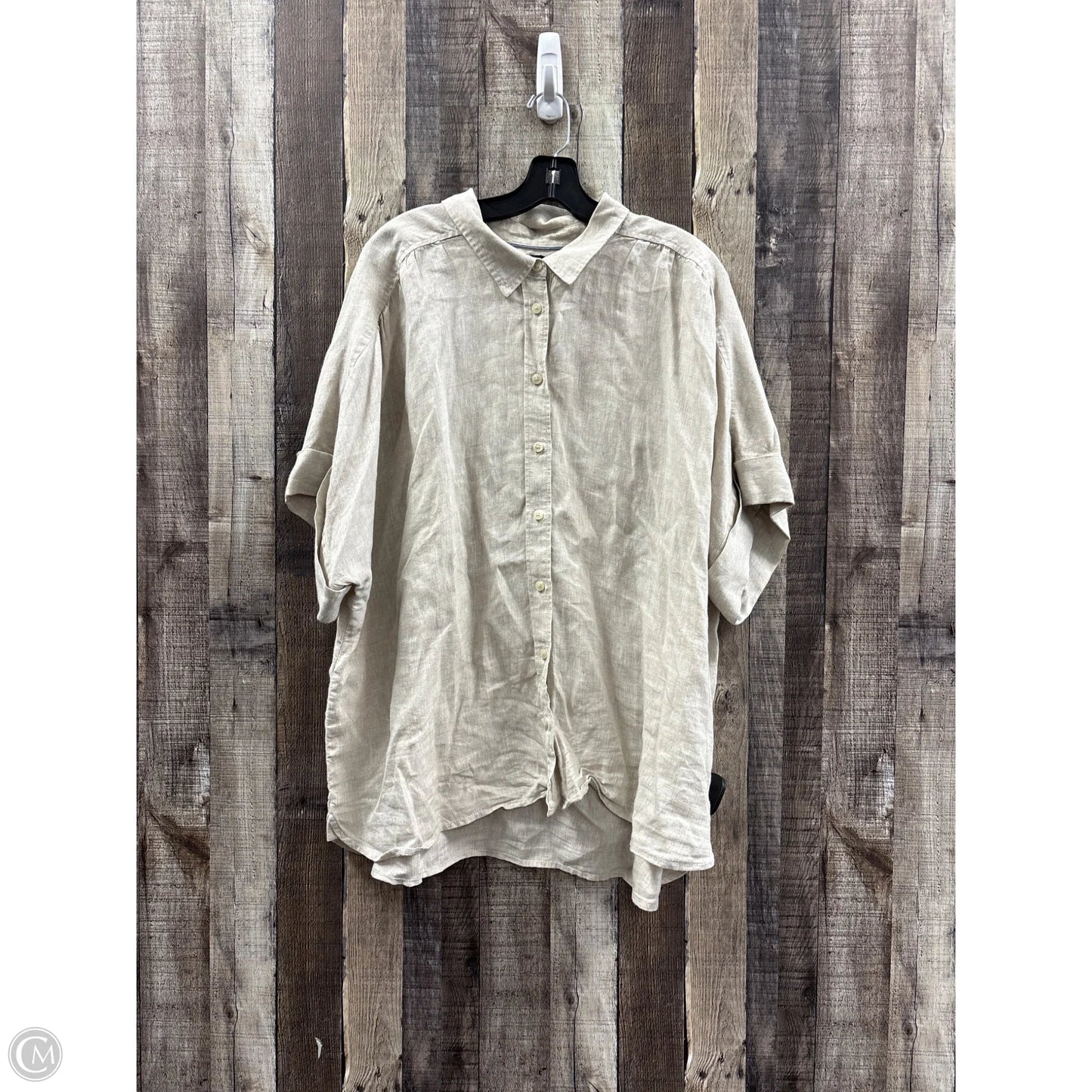 Top Short Sleeve By J. Crew In Beige, Size: 2x
