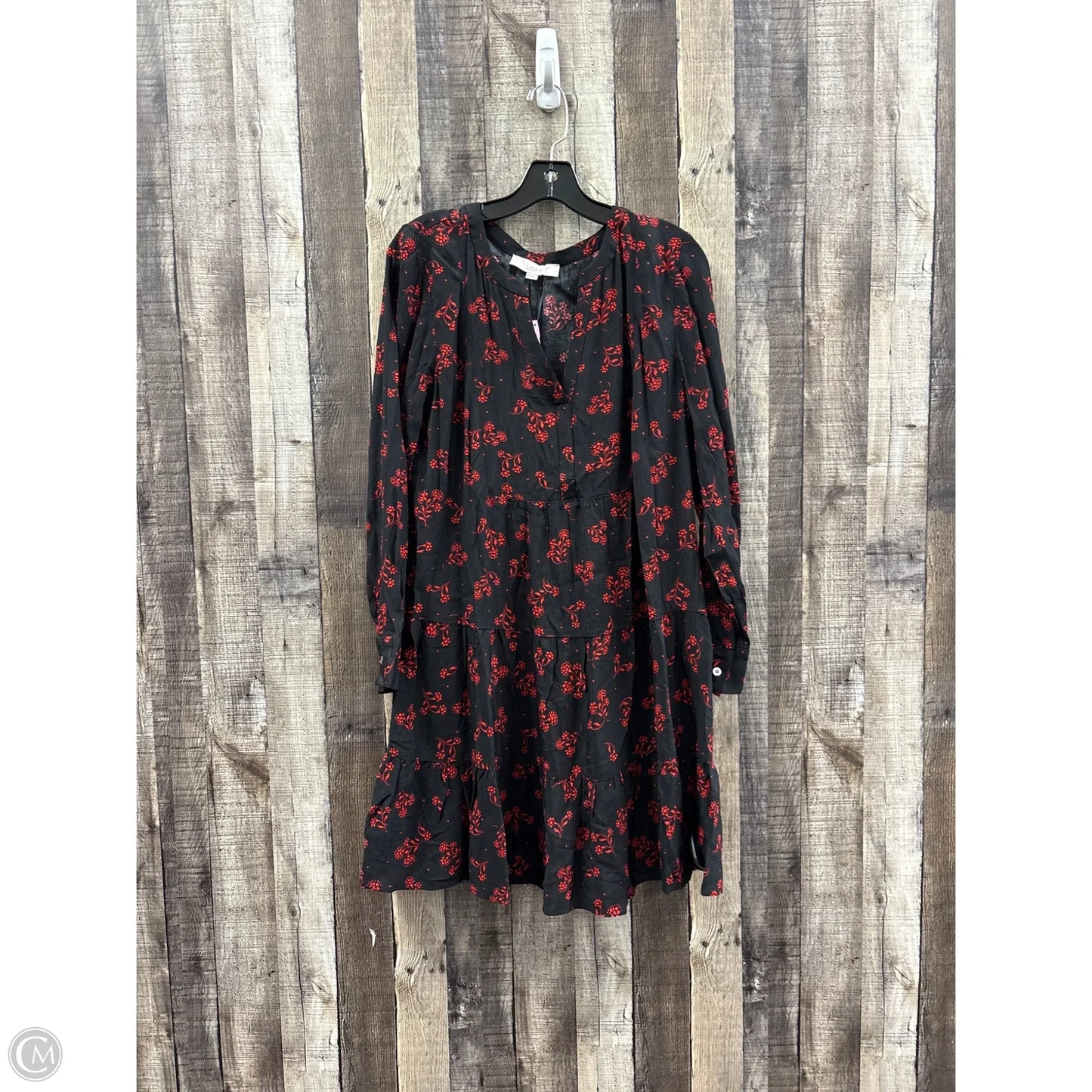 Dress Casual Short By Loft In Black & Red, Size: M