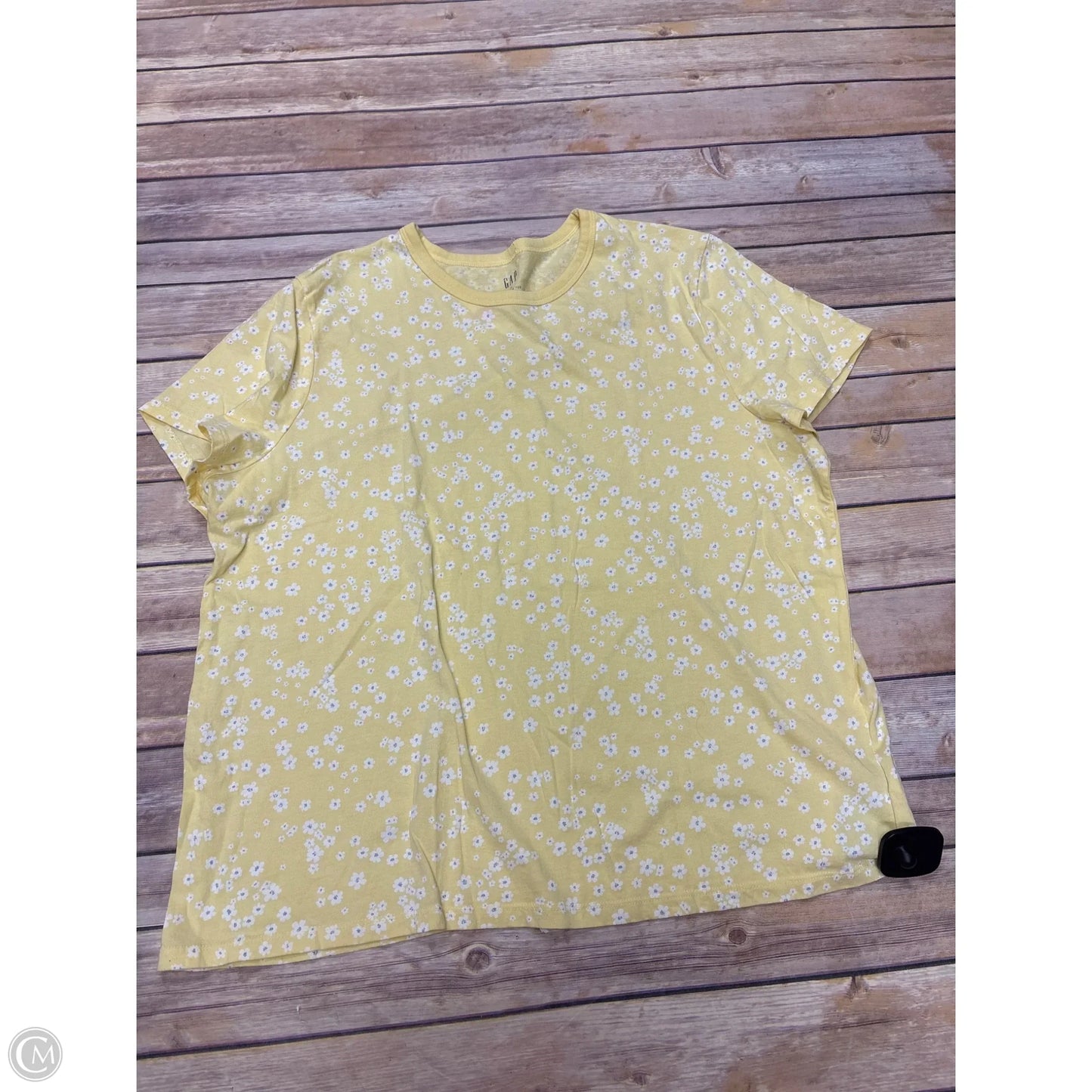 Top Short Sleeve By Gap In Yellow, Size: Xl