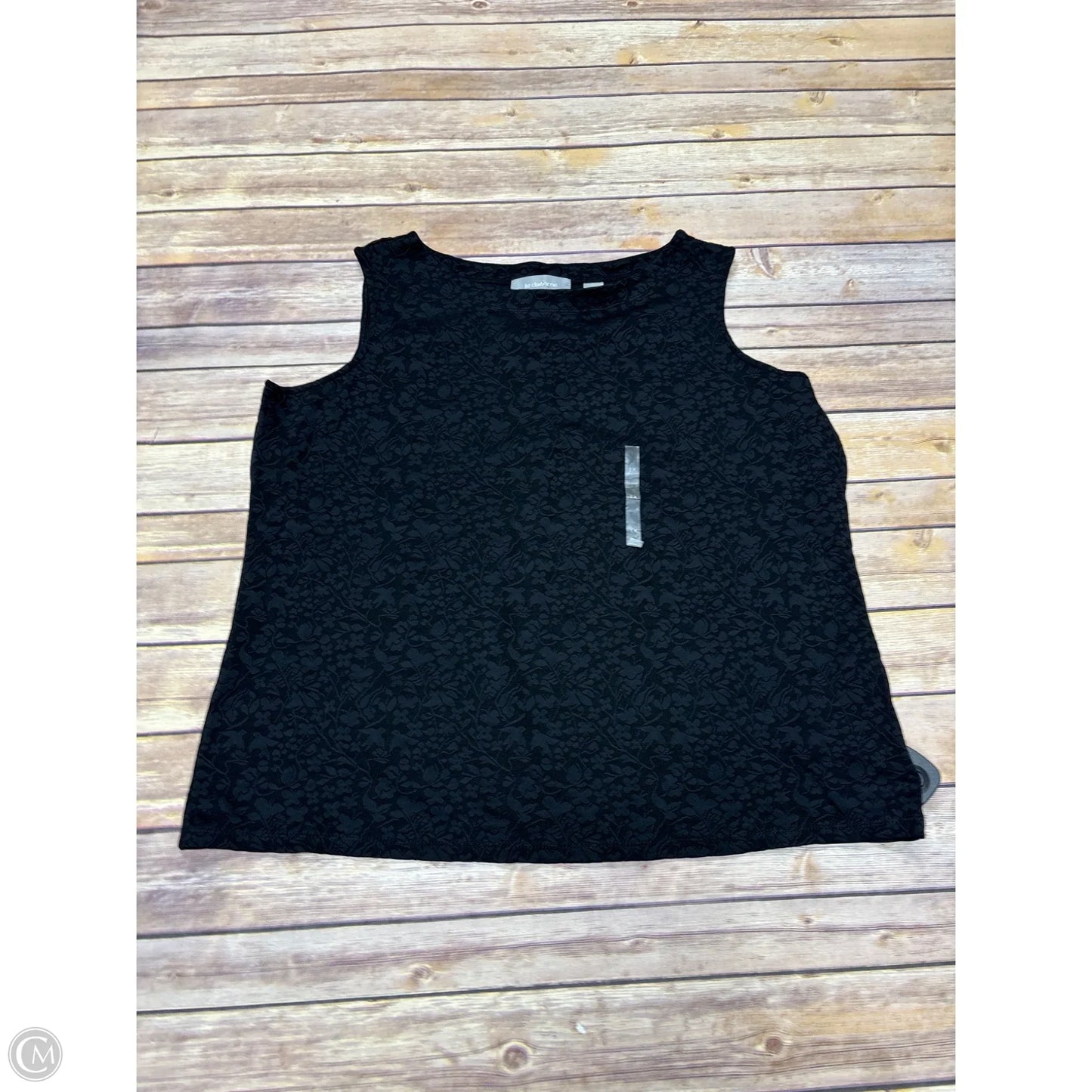 Top Sleeveless By Liz Claiborne In Black, Size: 1x