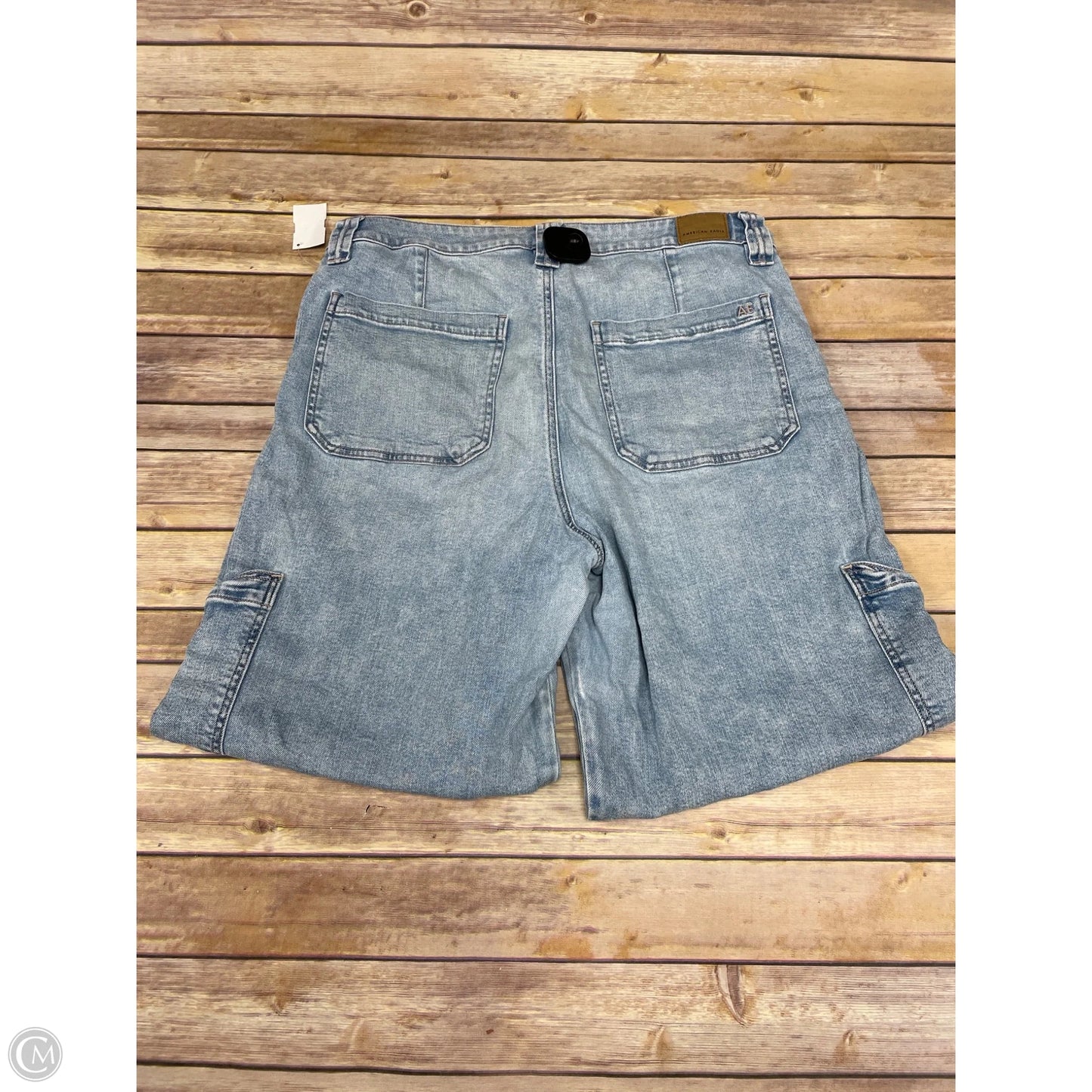 Jeans Wide Leg By American Eagle In Blue Denim, Size: 14