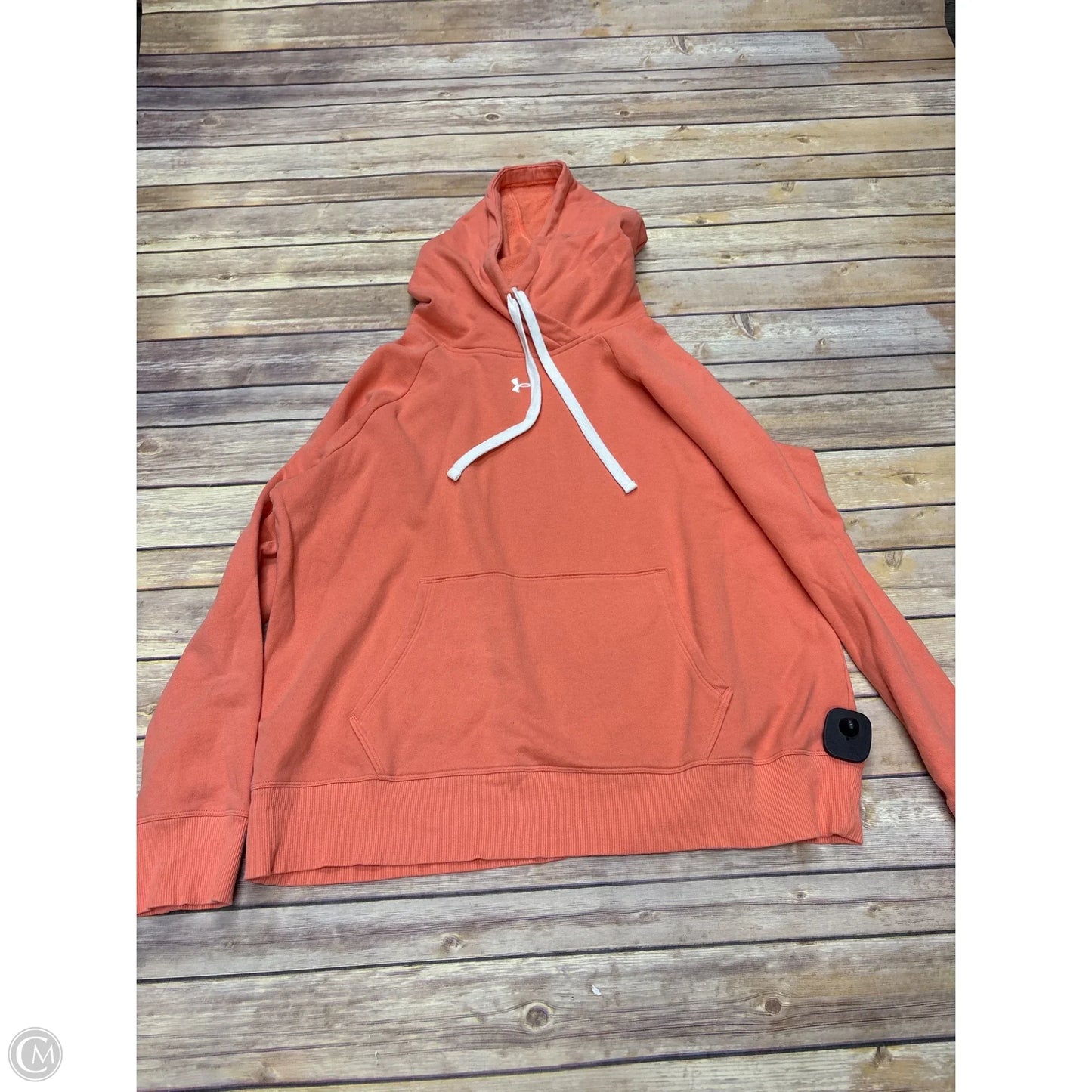 Athletic Sweatshirt Hoodie By Under Armour In Orange, Size: L