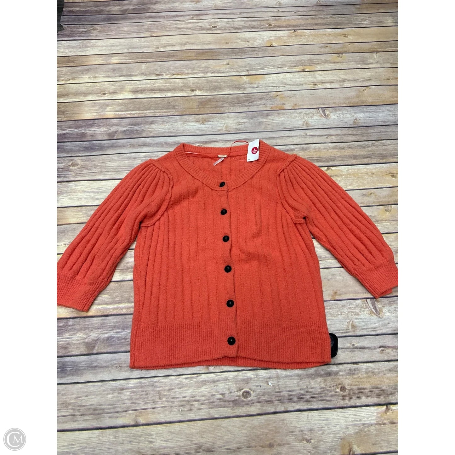 Sweater Cardigan By Free People In Orange, Size: S