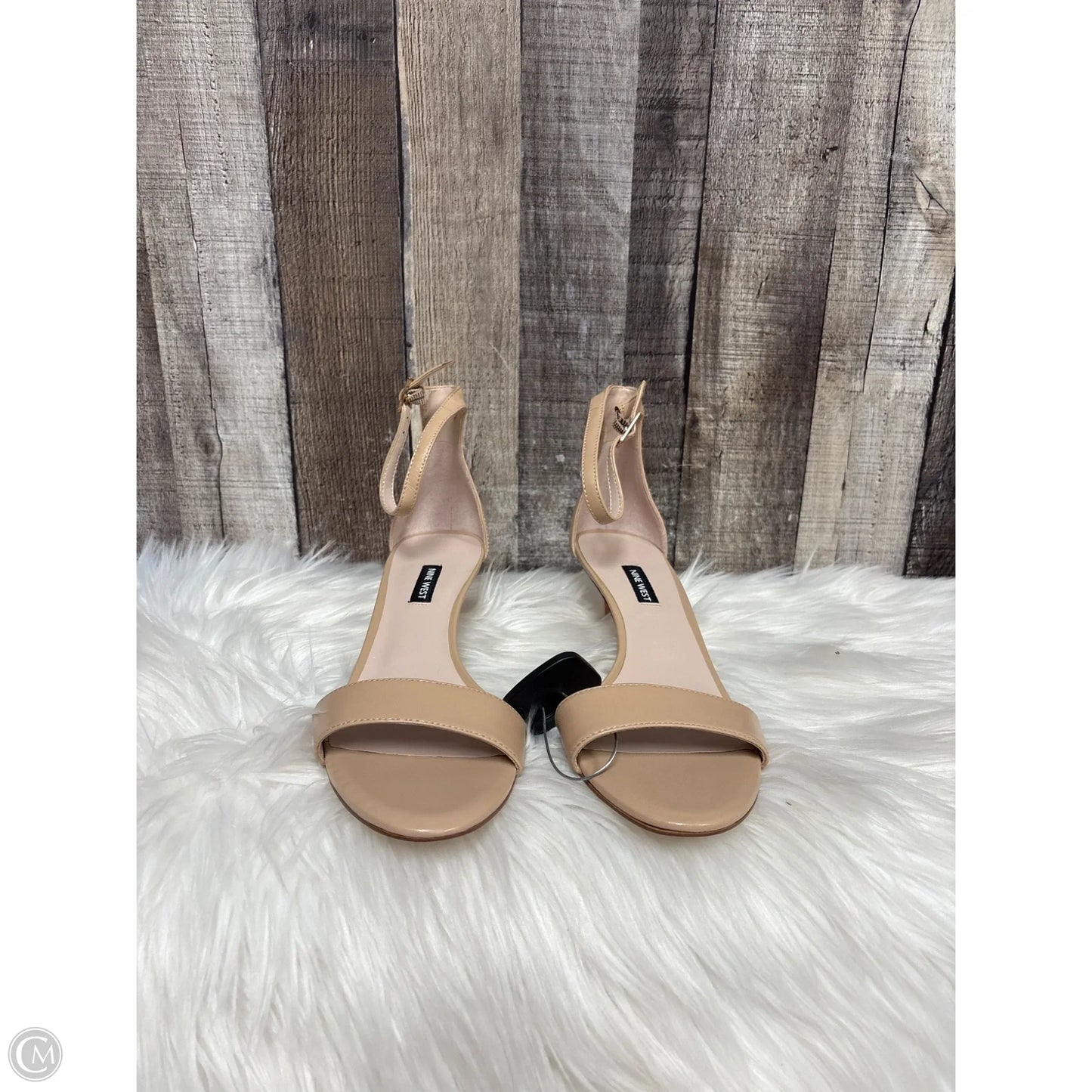 Sandals Heels Kitten By Nine West In Beige, Size: 10