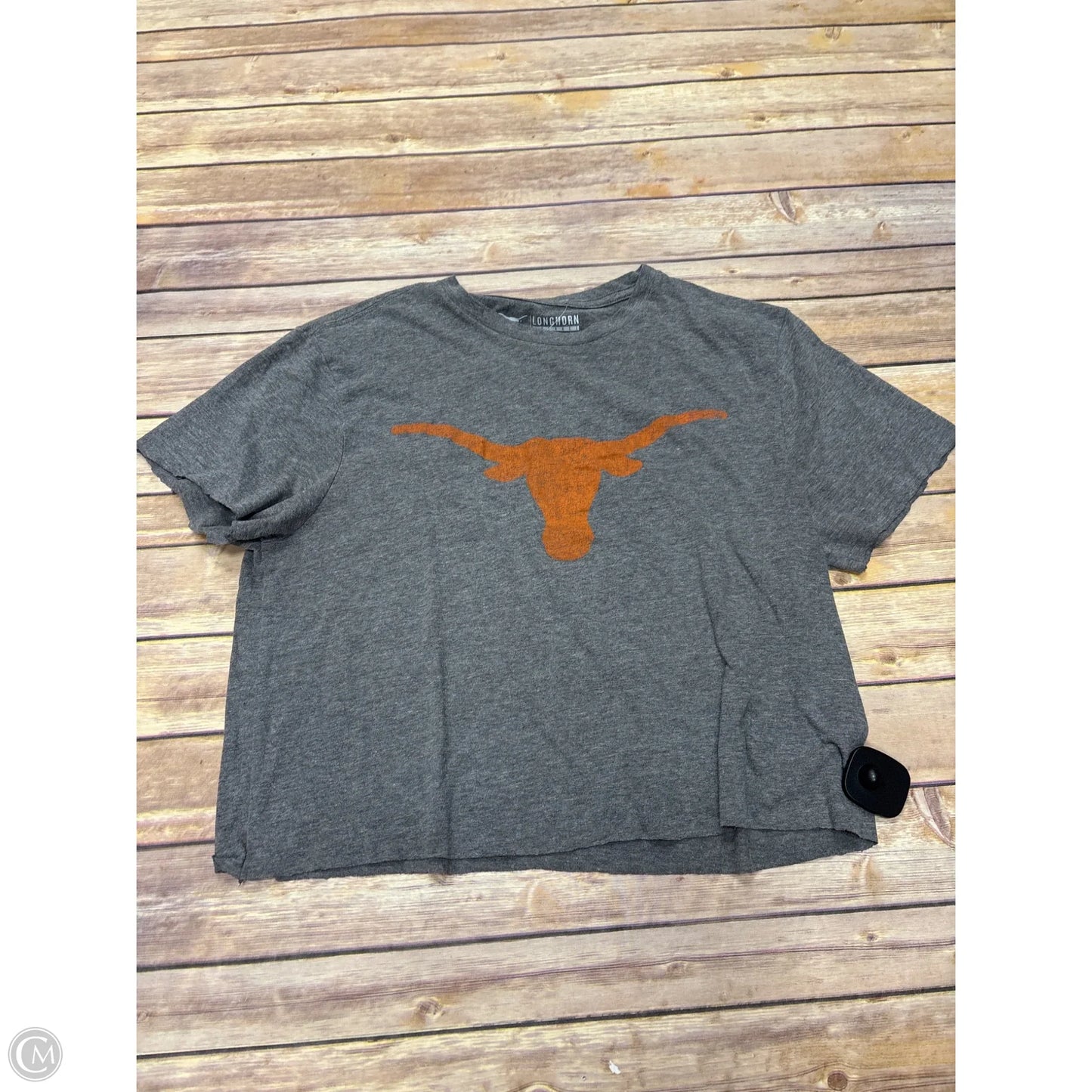 Top Short Sleeve By Cme In Grey, Size: M