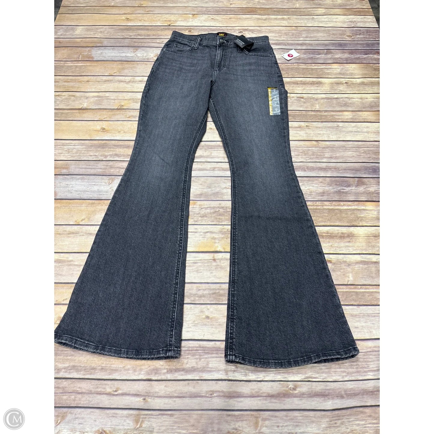 Jeans Flared By Lee In Blue Denim, Size: 6