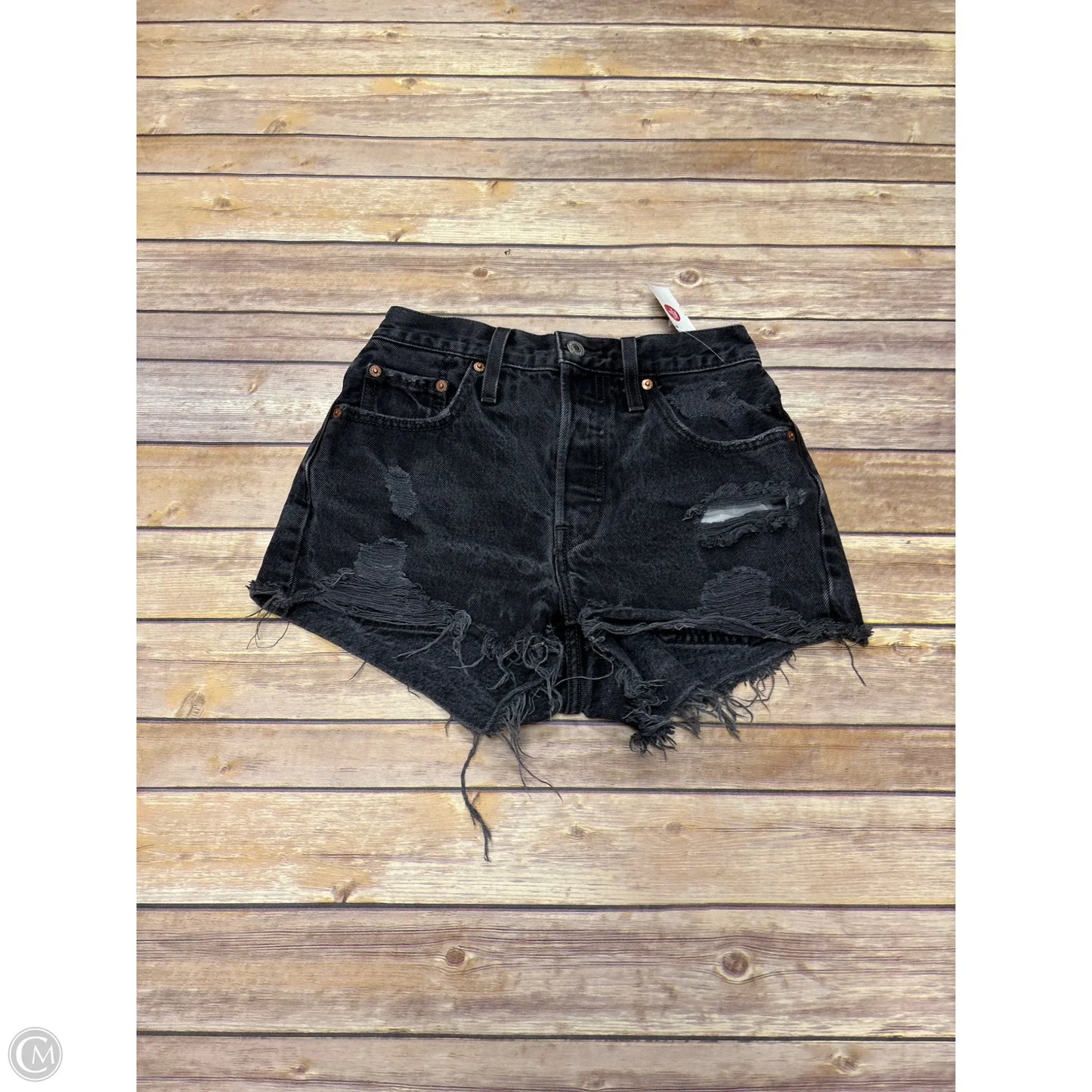 Shorts By American Eagle In Black Denim, Size: 0