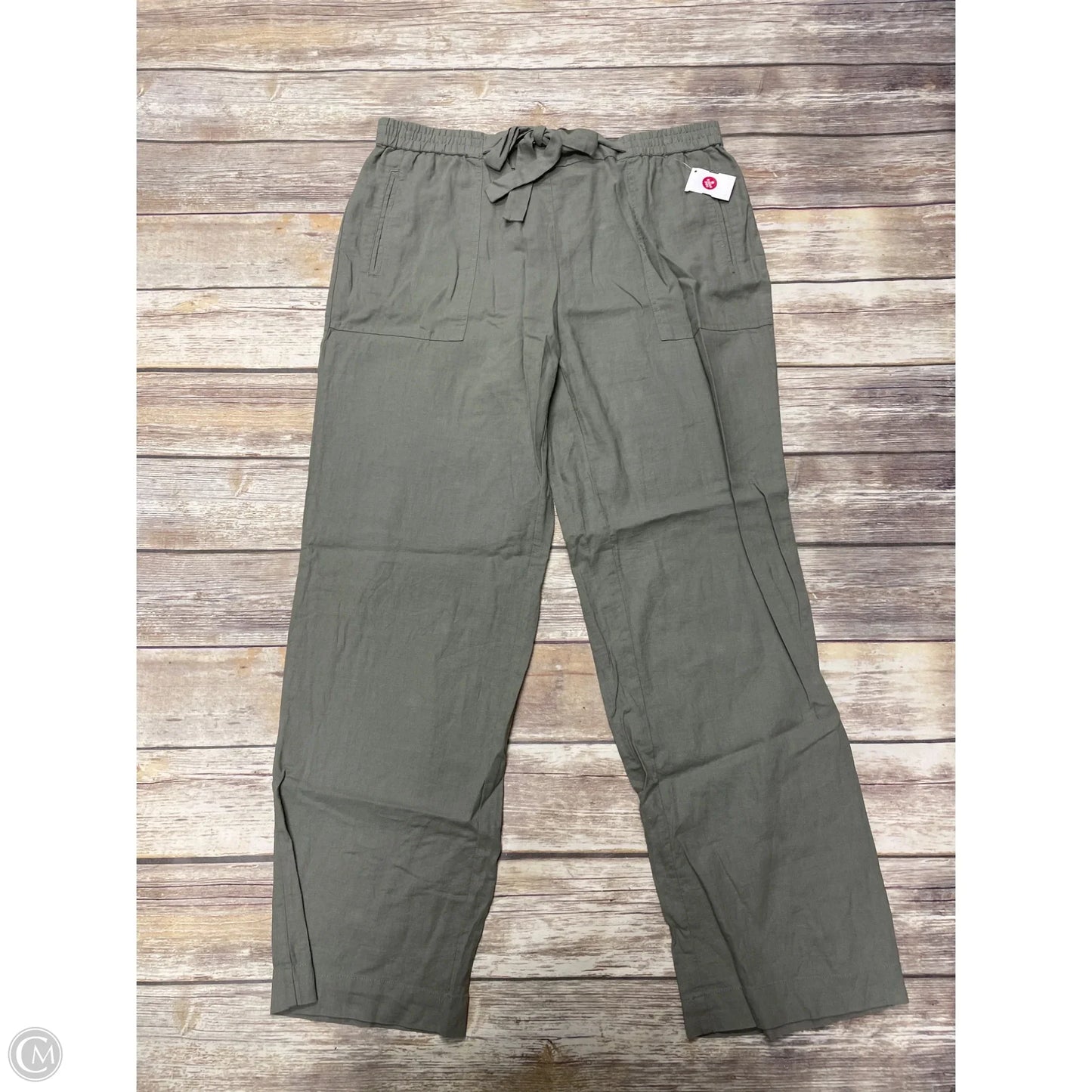 Pants Linen By Rafaella In Green, Size: L