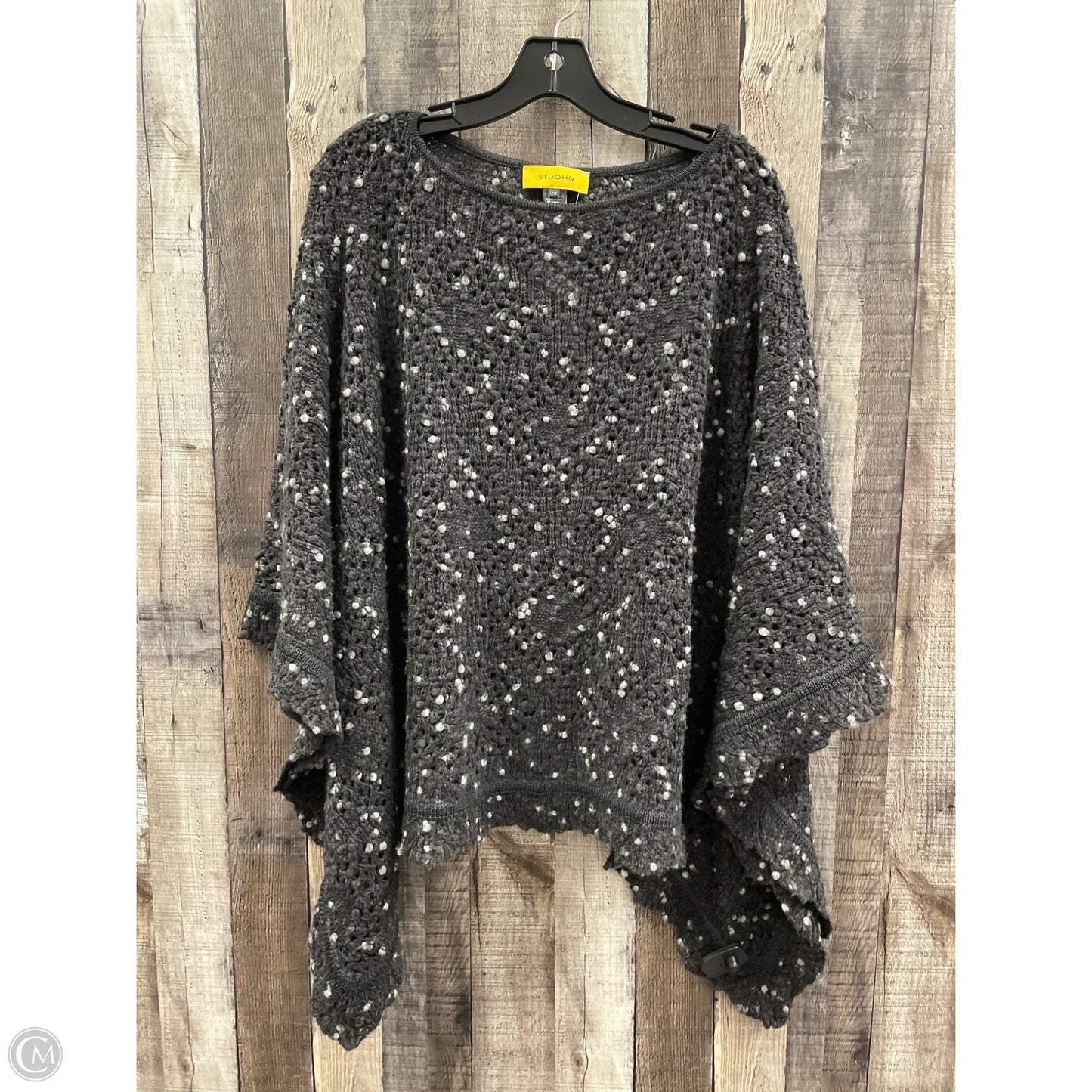Poncho By St John Knits In Black, Size: S