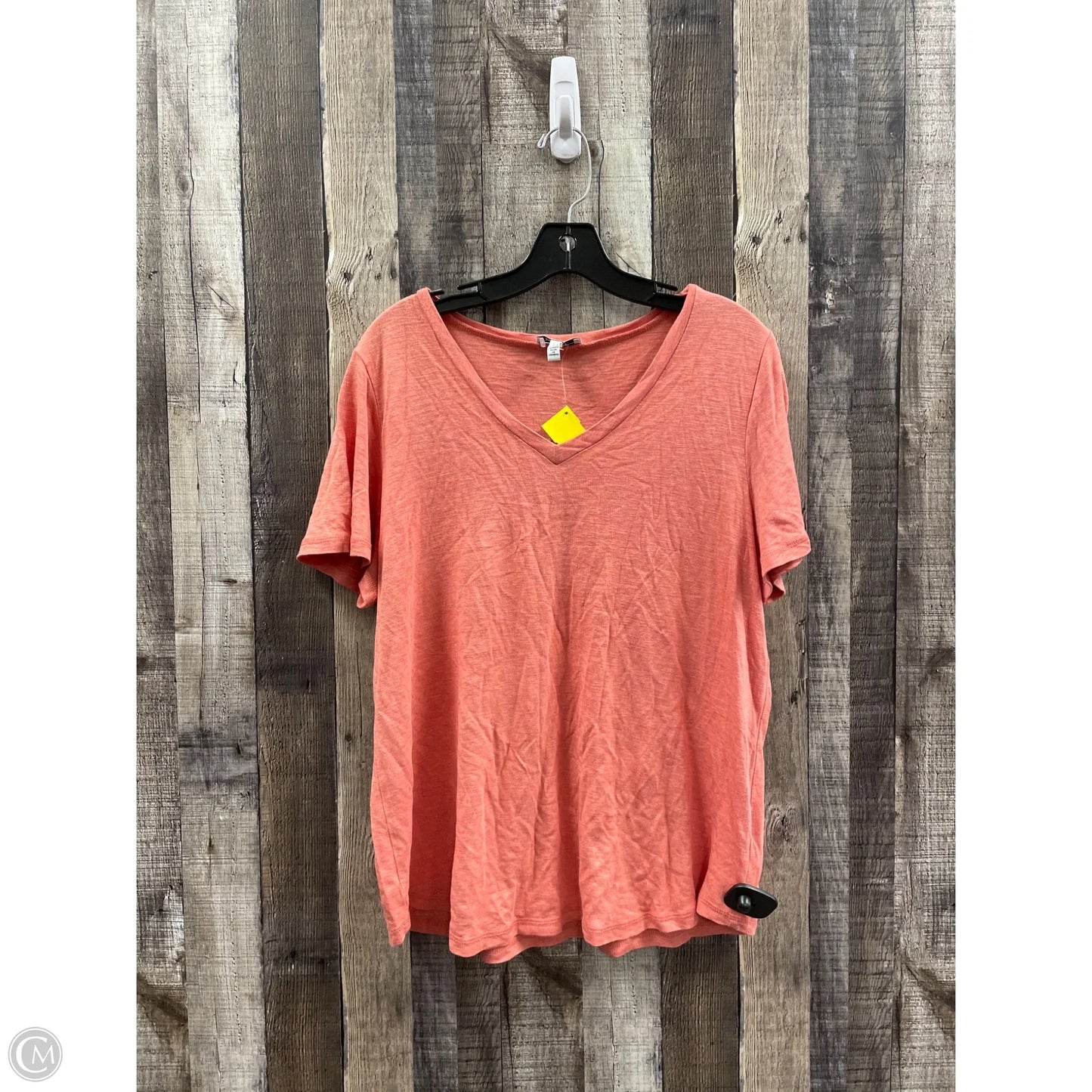 Top Short Sleeve By Jessica Simpson In Peach, Size: Xl