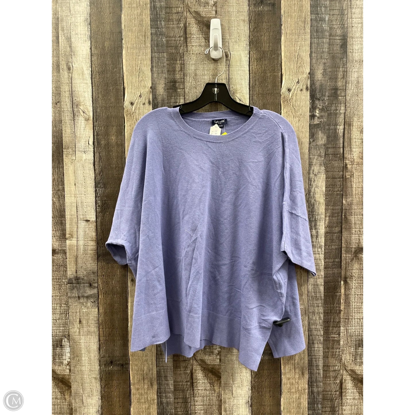 Sweater Short Sleeve By Splendid In Purple, Size: Xl