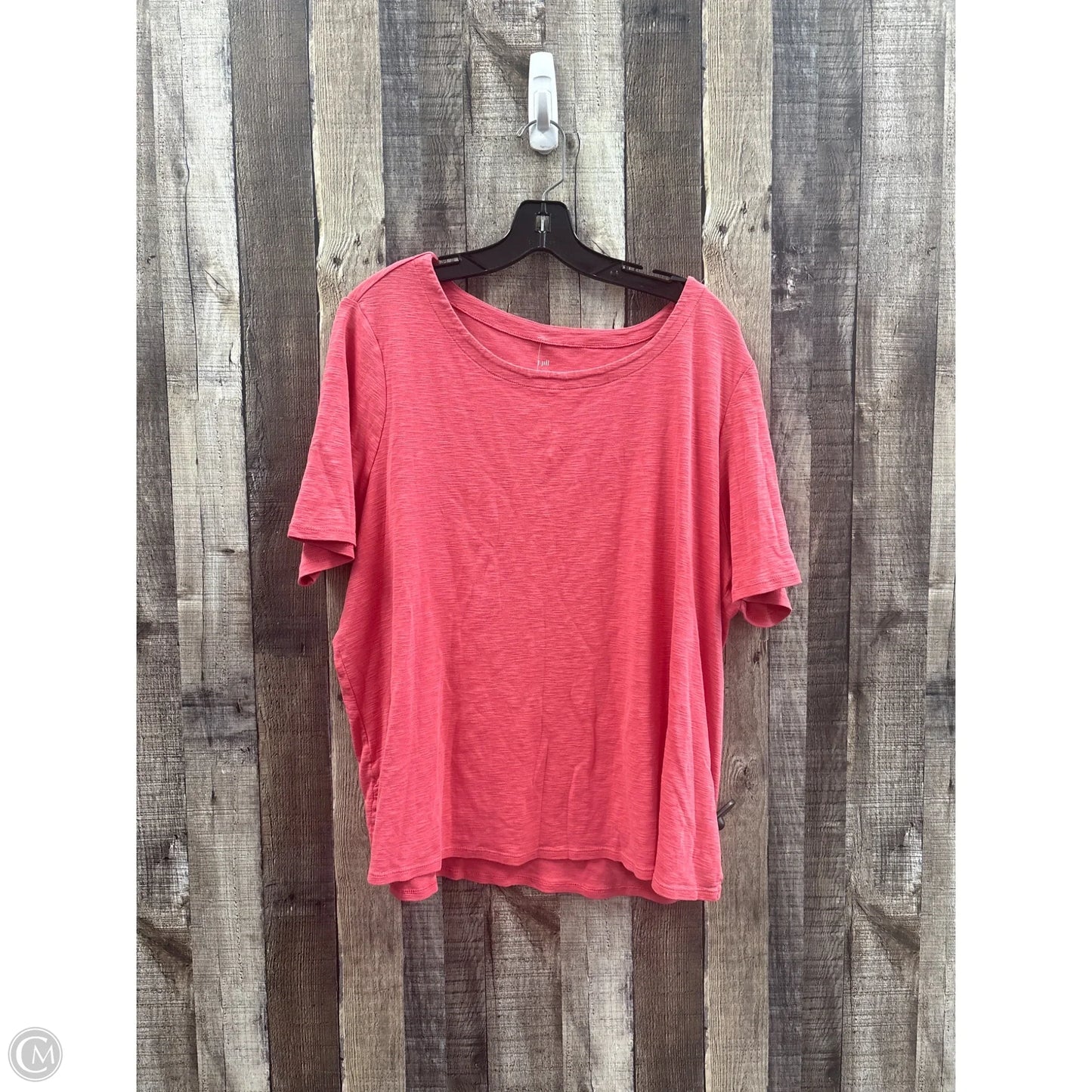 Top Short Sleeve By J. Jill In Pink, Size: 2x