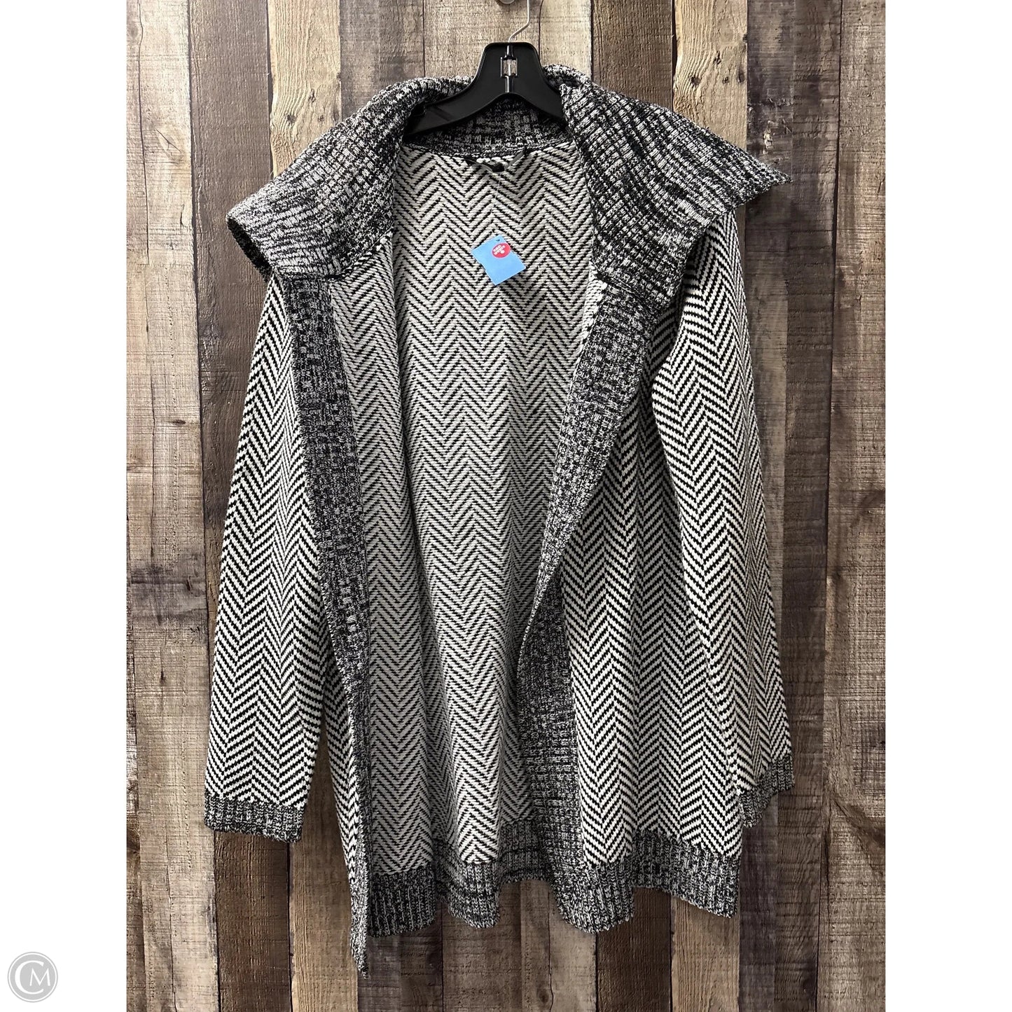 Sweater Cardigan By White House Black Market In Black & White, Size: Xl