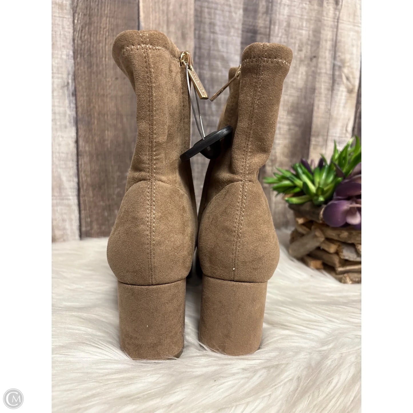 Boots Ankle Heels By Anne Klein In Brown, Size: 6