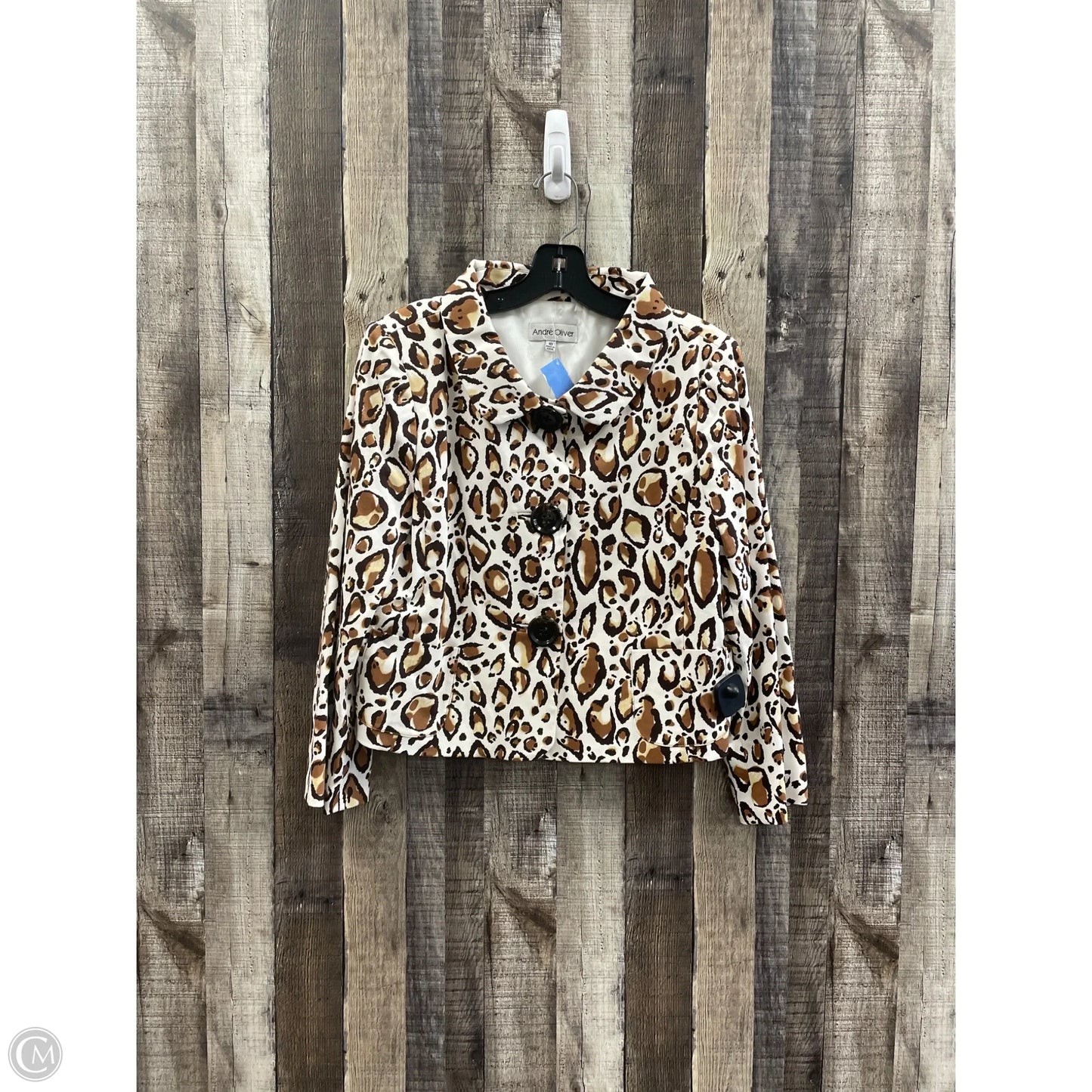 Blazer By Cme In Animal Print, Size: M