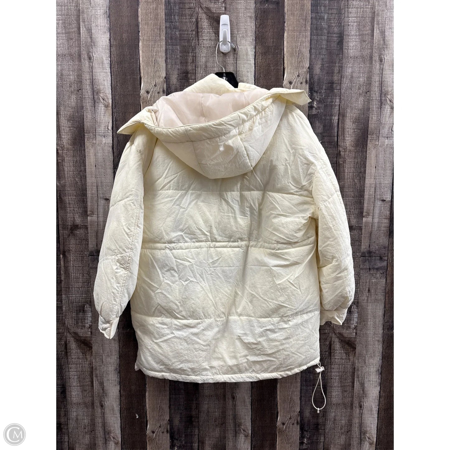 Coat Puffer & Quilted By Princess Polly In Cream, Size: M