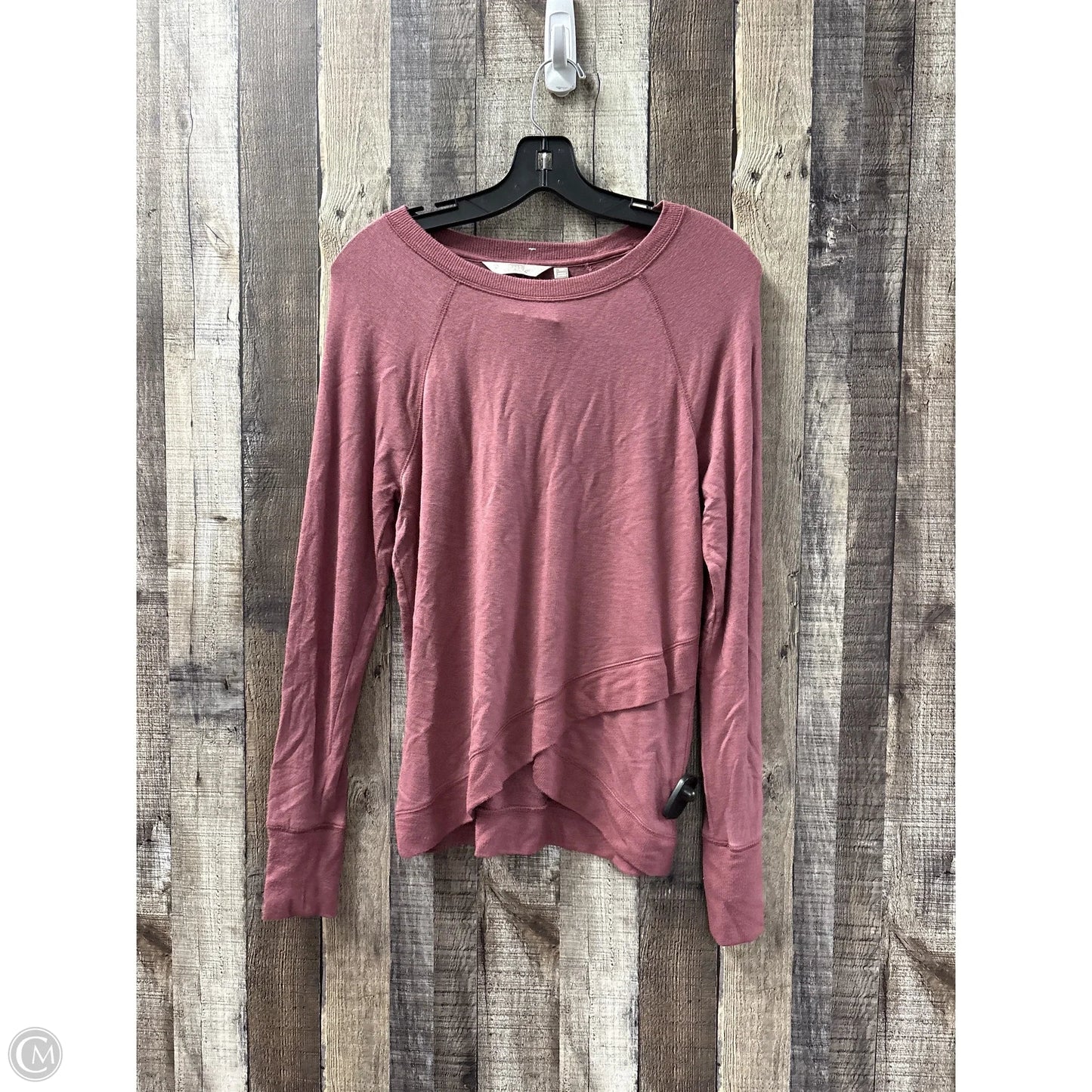 Athletic Top Long Sleeve Collar By Athleta In Mauve, Size: Xs