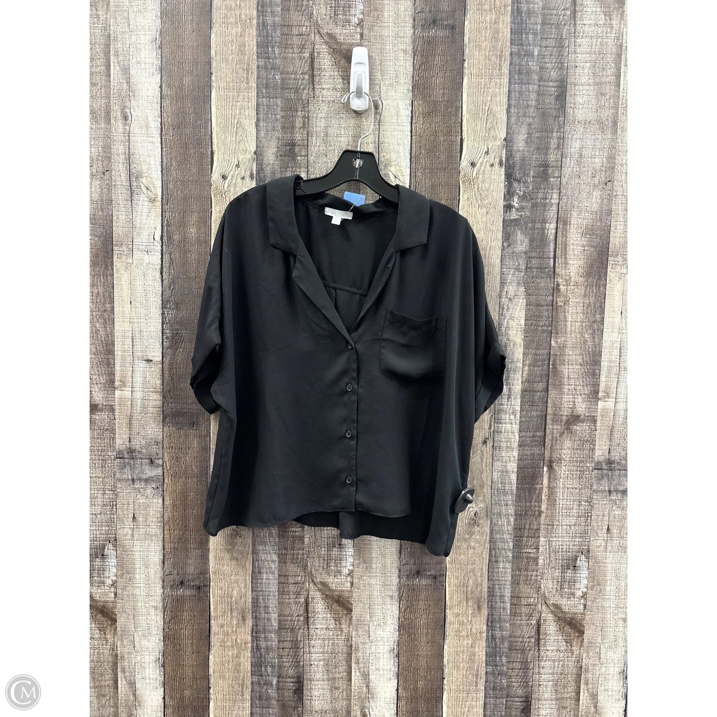 Top Short Sleeve By Abound In Black, Size: L
