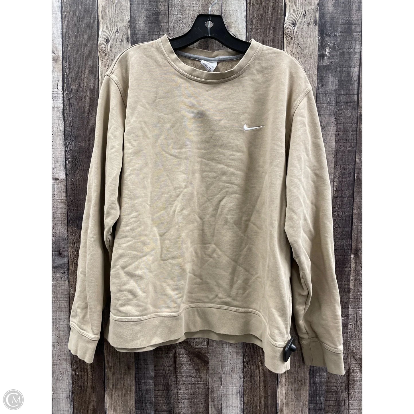 Athletic Sweatshirt Collar By Nike In Tan, Size: Xxl