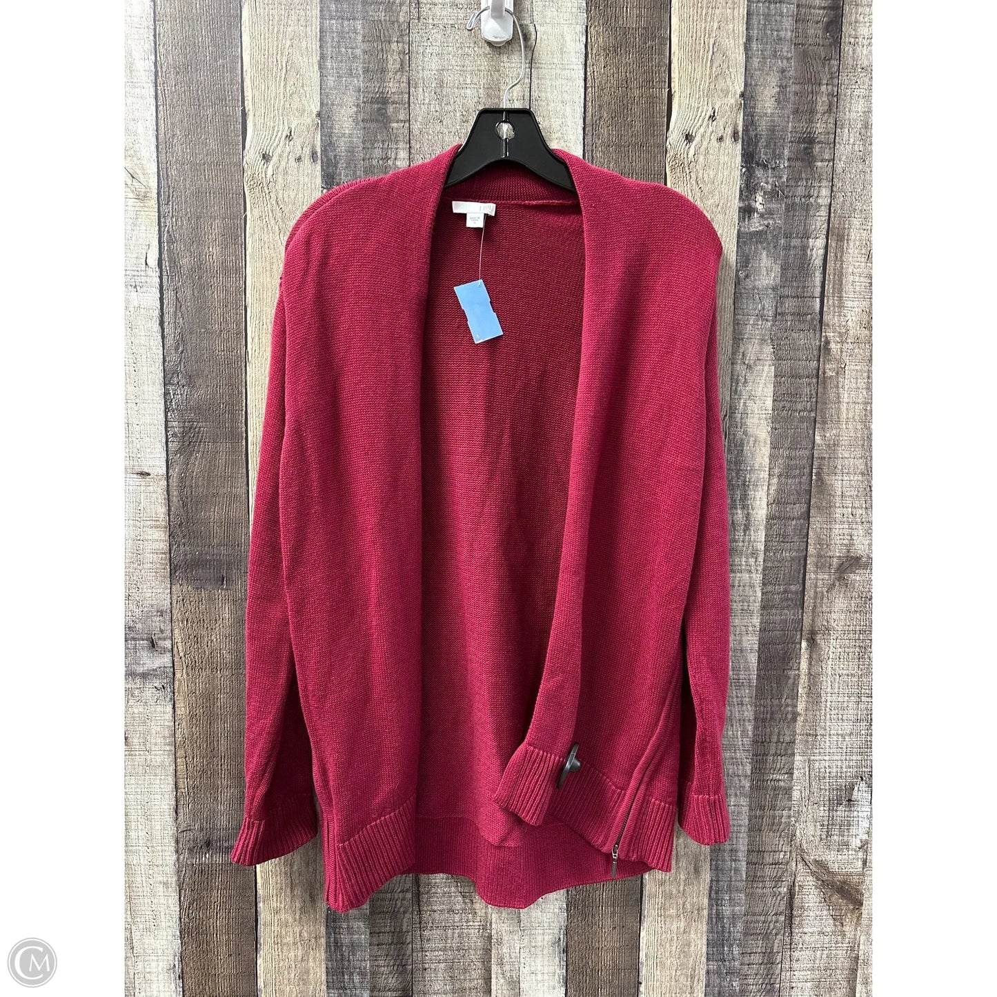 Sweater Cardigan By J. Jill In Maroon, Size: S