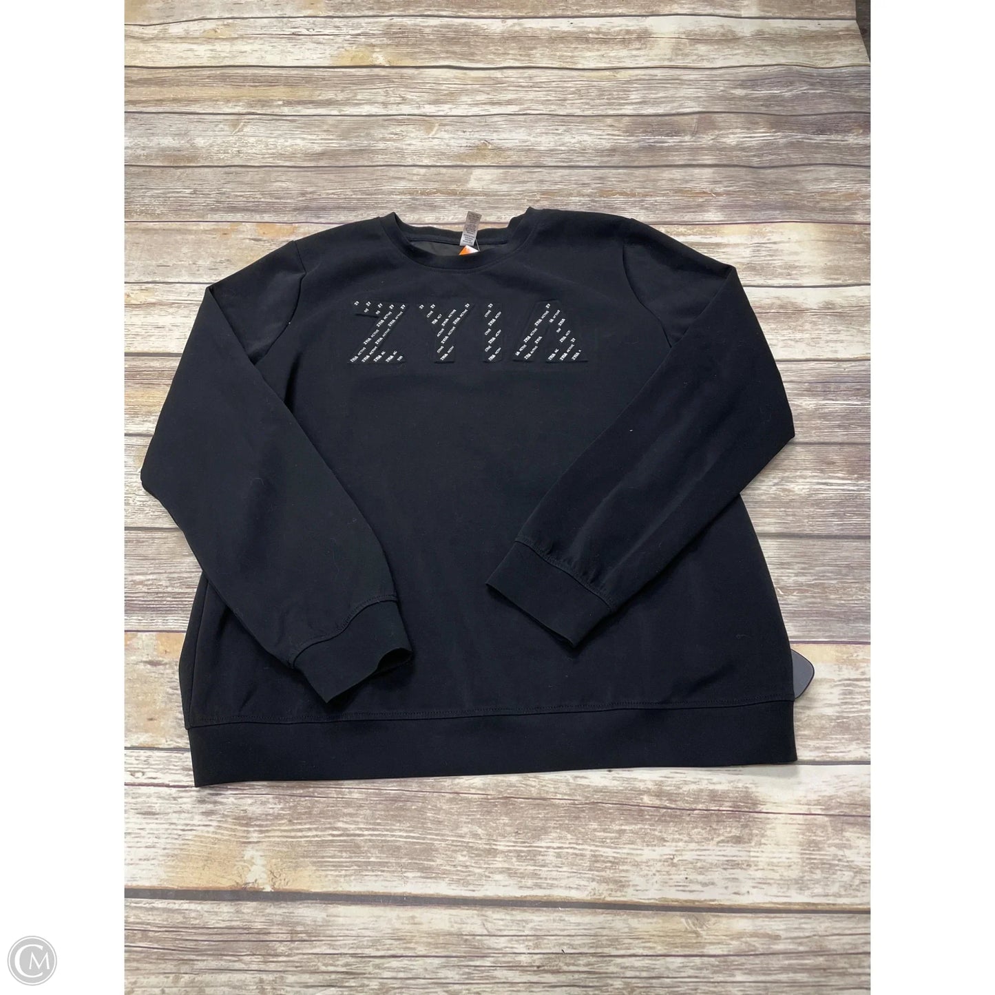 Athletic Sweatshirt Crewneck By Zyia In Black, Size: Xl