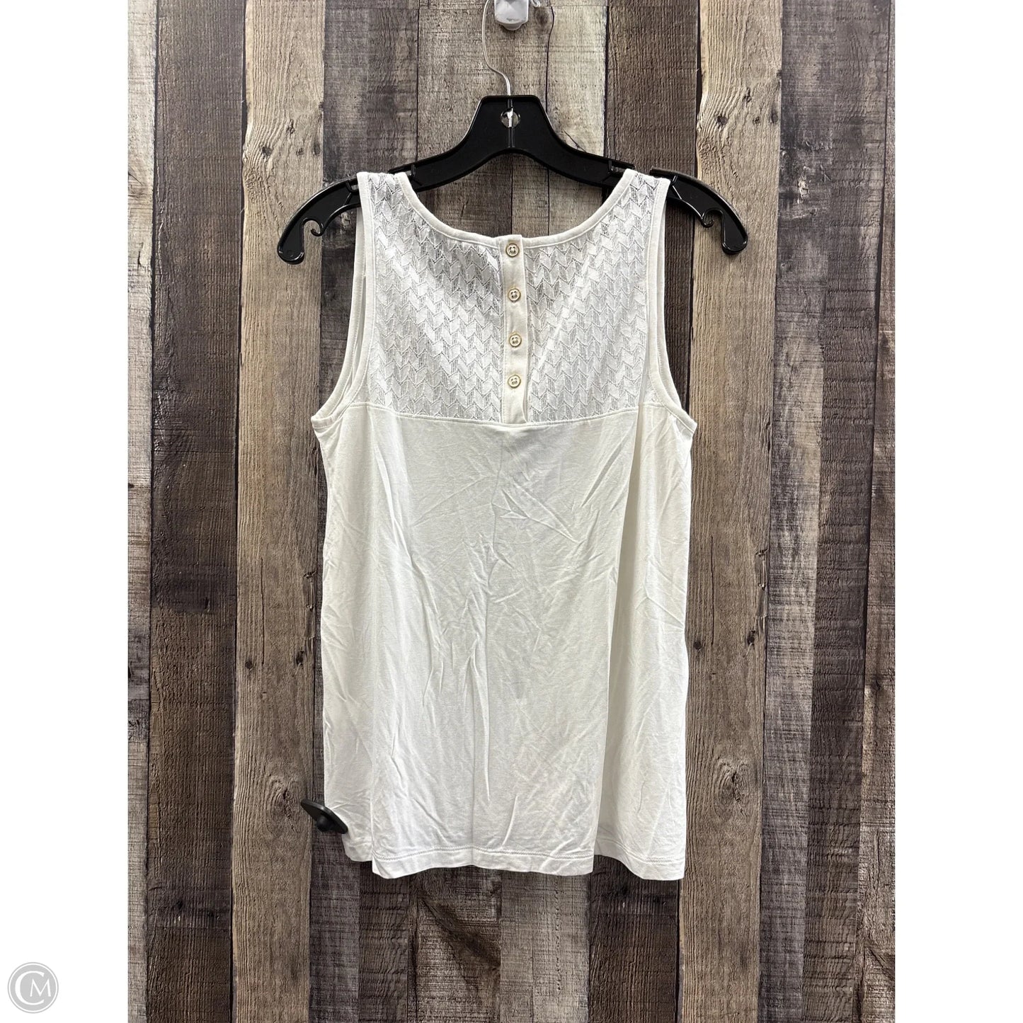 Top Sleeveless By Banana Republic In White, Size: S