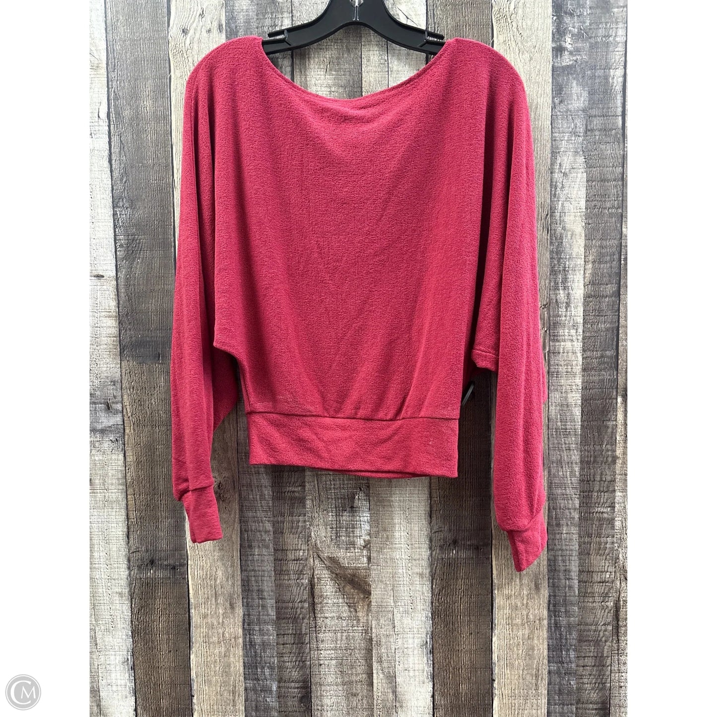 Top Long Sleeve By Cme In Red, Size: S