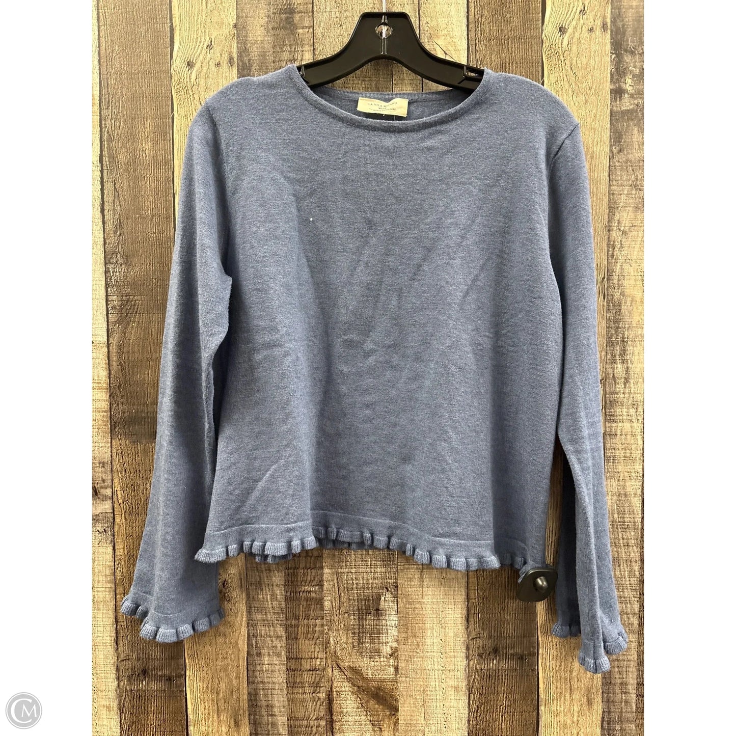 Top Long Sleeve By Cme In Blue, Size: S