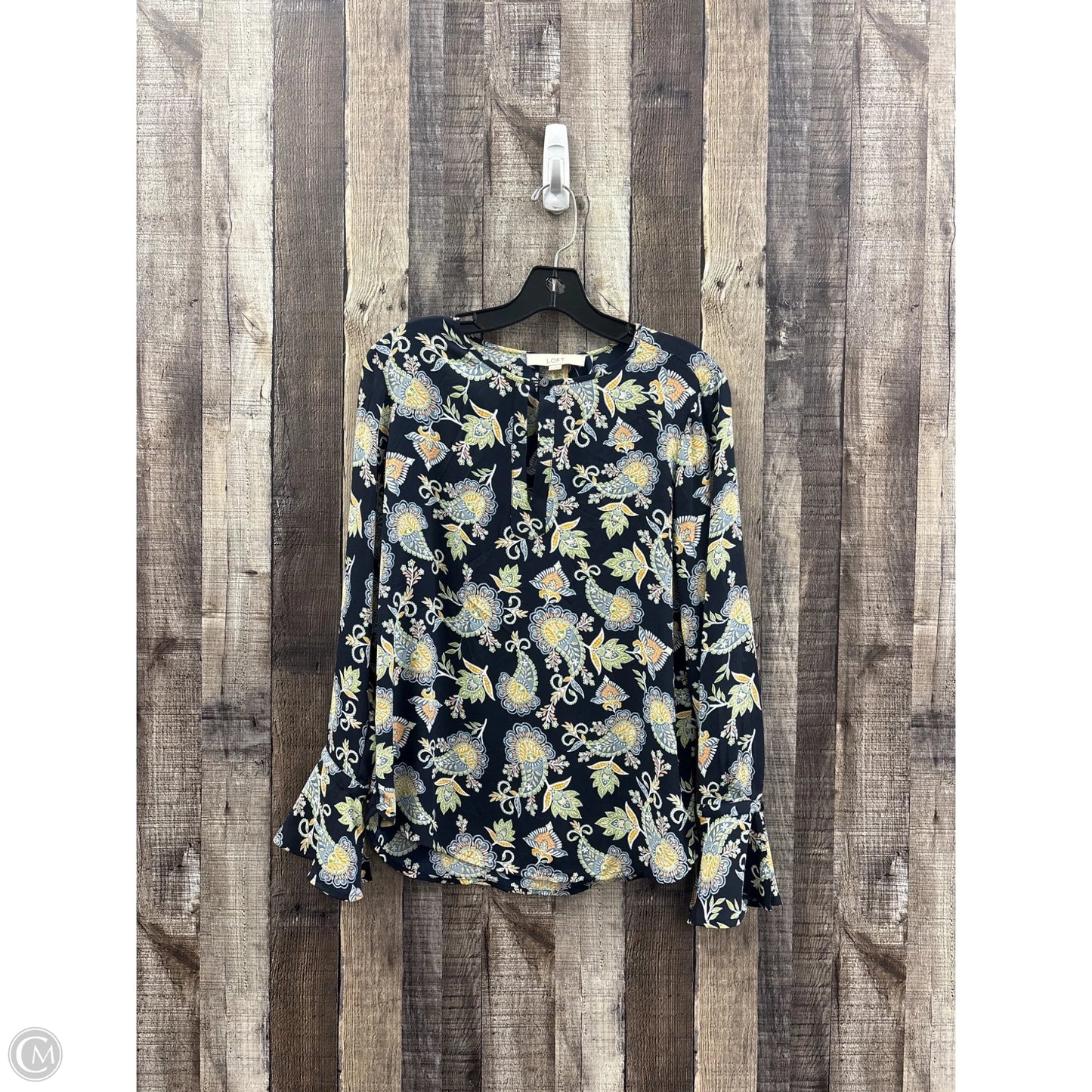 Top Long Sleeve By Loft In Floral Print, Size: Xs