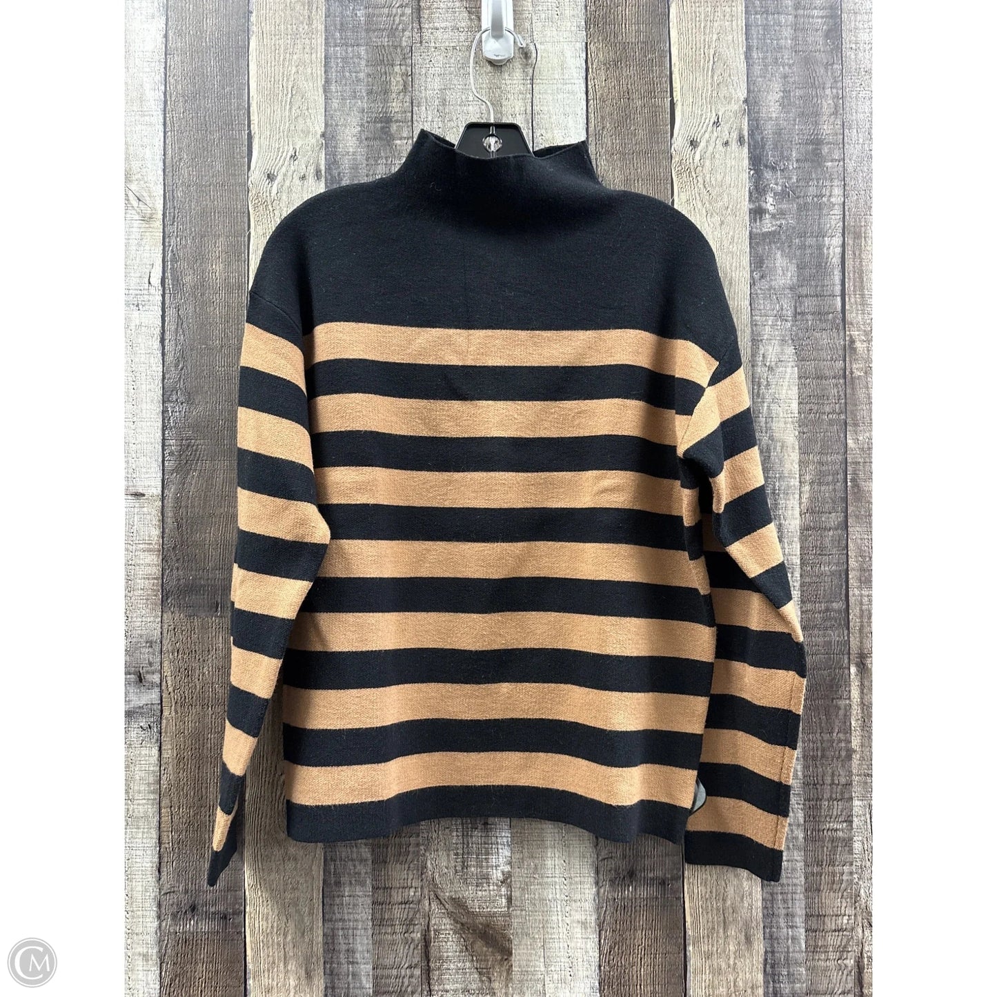 Sweater By Nicole By Nicole Miller In Black & Tan, Size: S