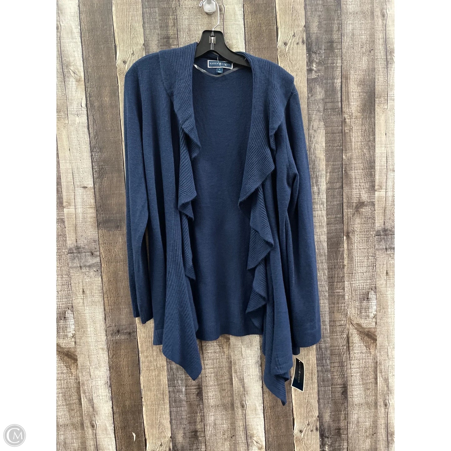 Cardigan By Karen Scott In Navy, Size: L