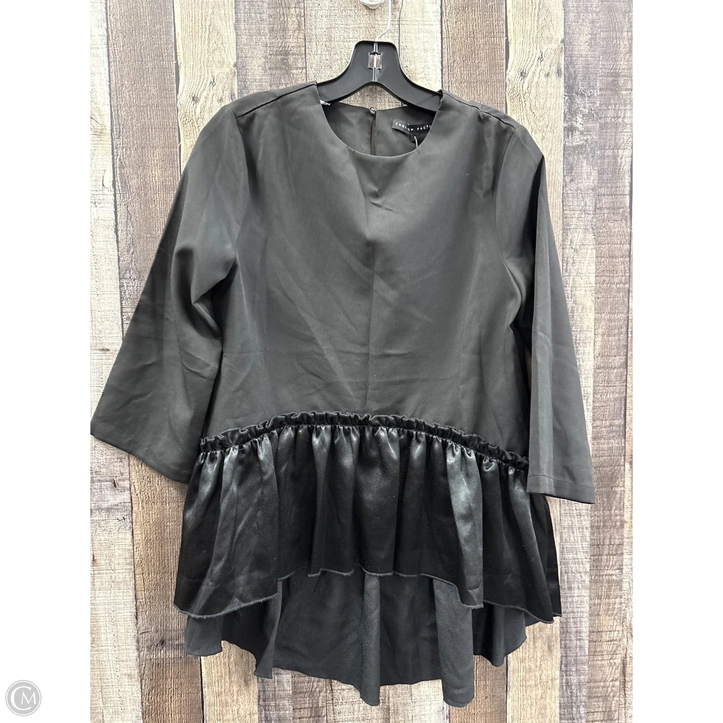 Top Short Sleeve By English Factory In Black, Size: S
