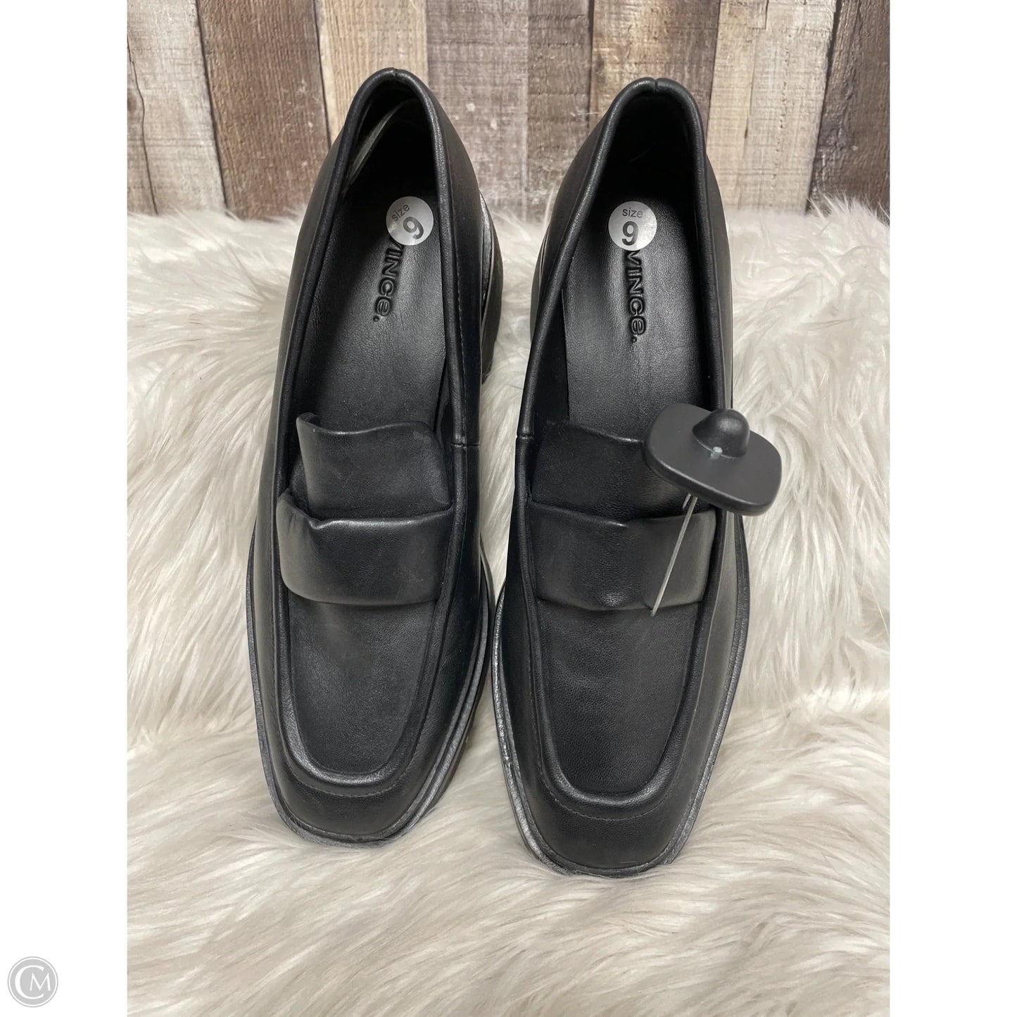 Shoes Heels Wedge By Vince In Black, Size: 9