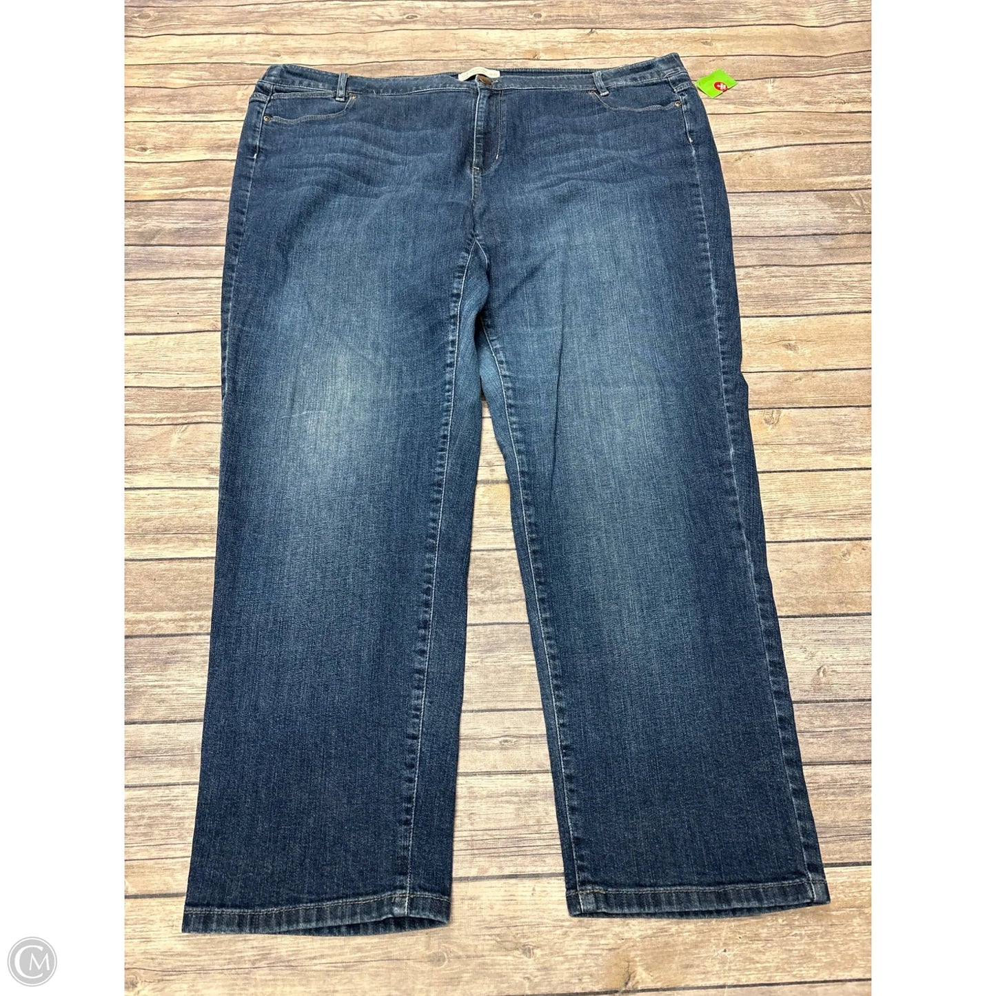 Jeans Straight By J. Jill In Blue Denim, Size: 22