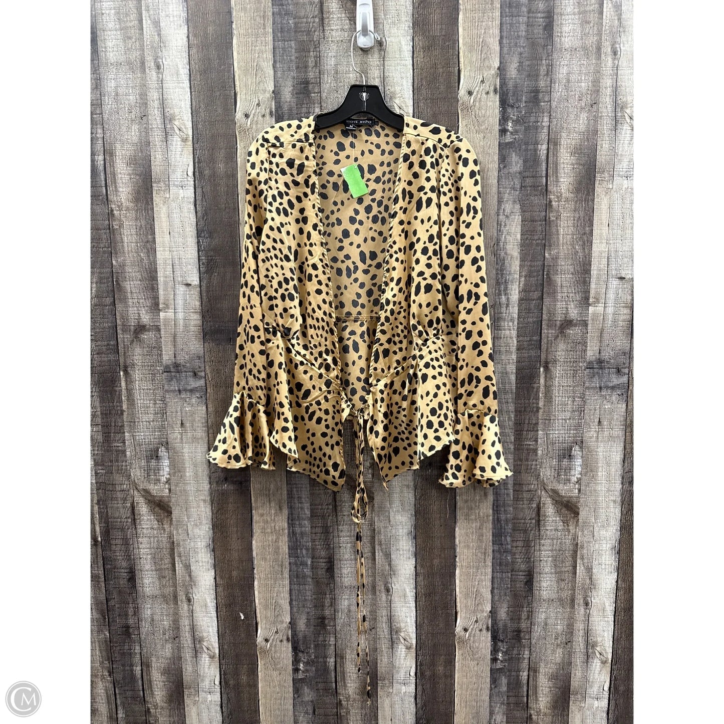 Top Long Sleeve By Hyfve In Animal Print, Size: M