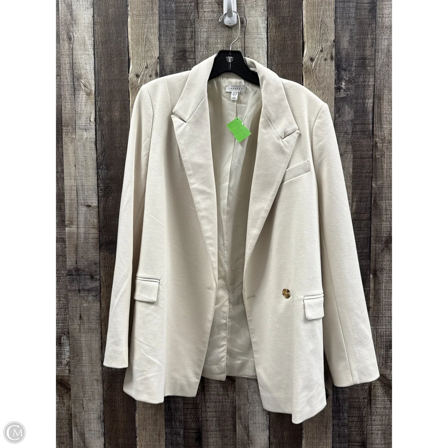 Blazer By Topshop In Cream, Size: S