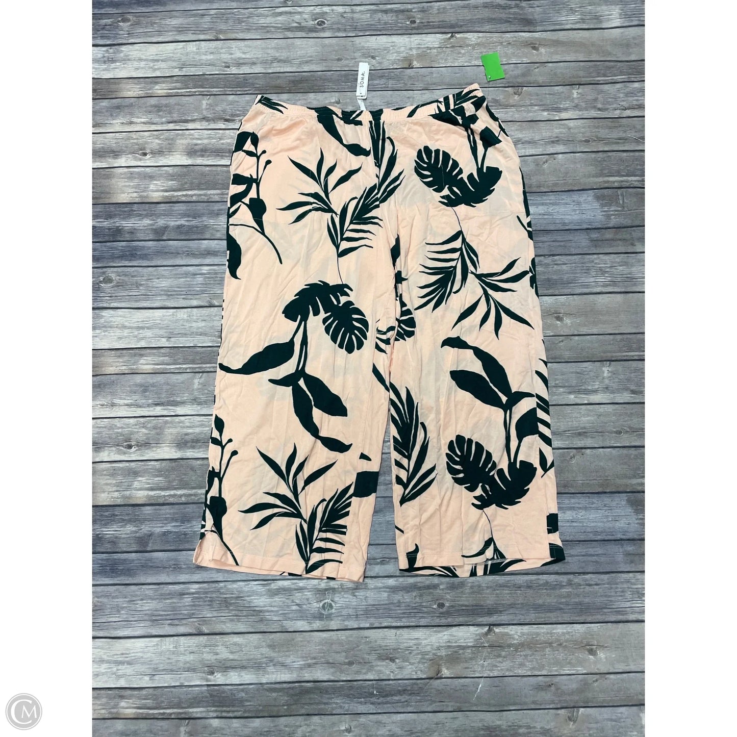 Pants Lounge By Soma In Green & Pink, Size: Xl