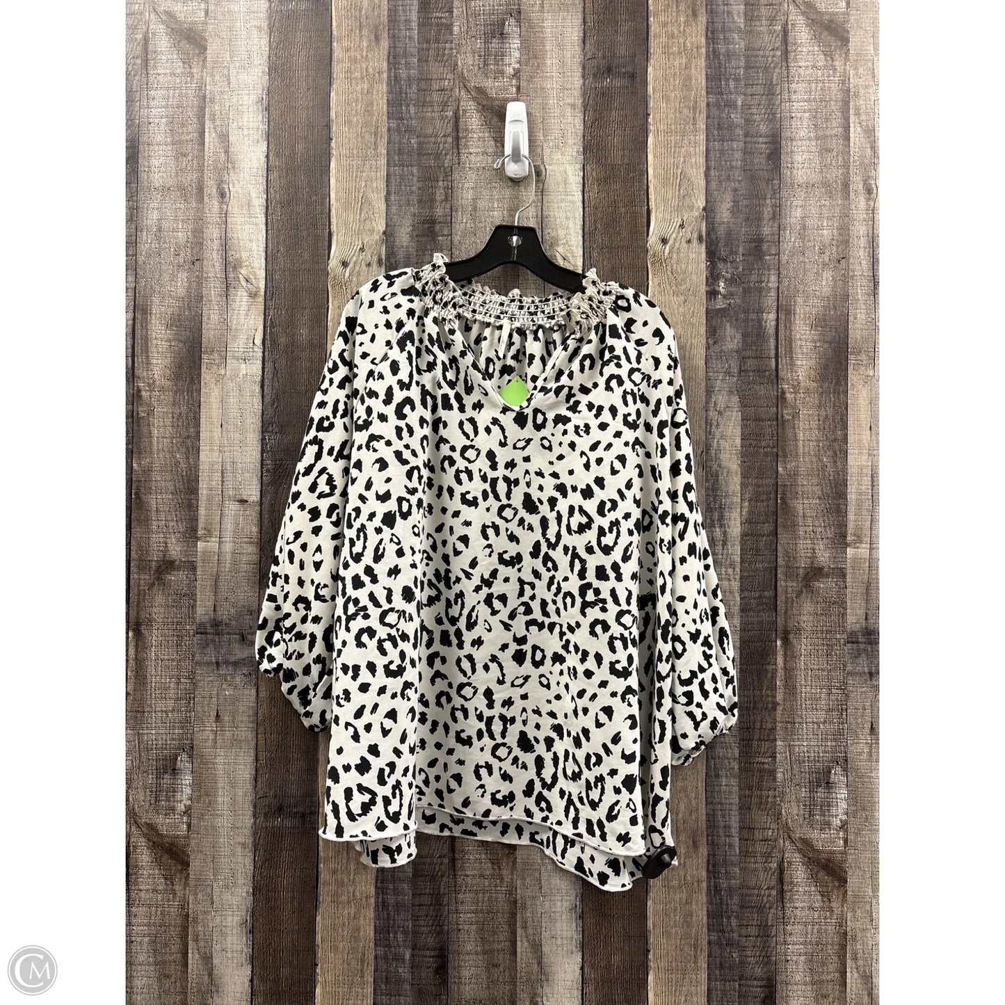 Top Long Sleeve By Cme In Animal Print, Size: 2x
