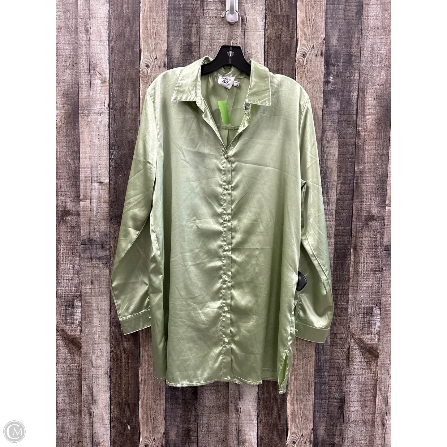 Top Long Sleeve By Princess Polly In Green, Size: Xl