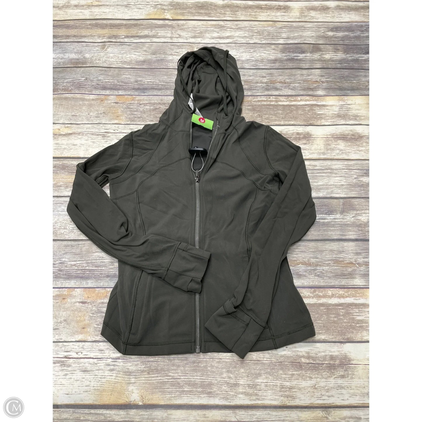 Athletic Jacket By Lululemon In Green, Size: 10